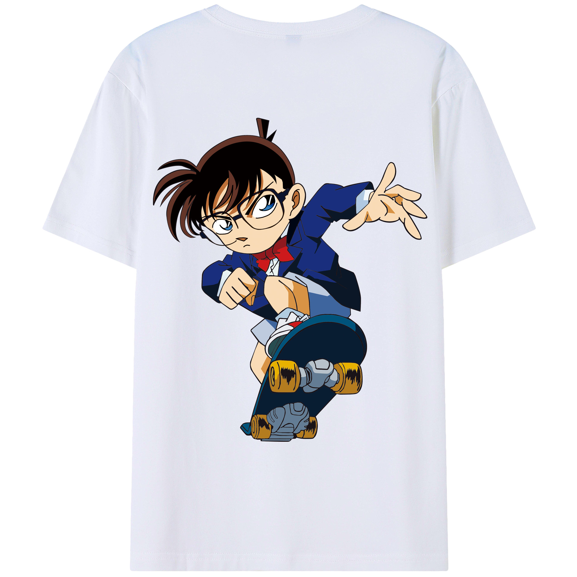 （画像用） 名探偵コナン 江戸川 コナン Detective Conan Conan Edogawa レディース半袖Tシャツ(バックプリント)