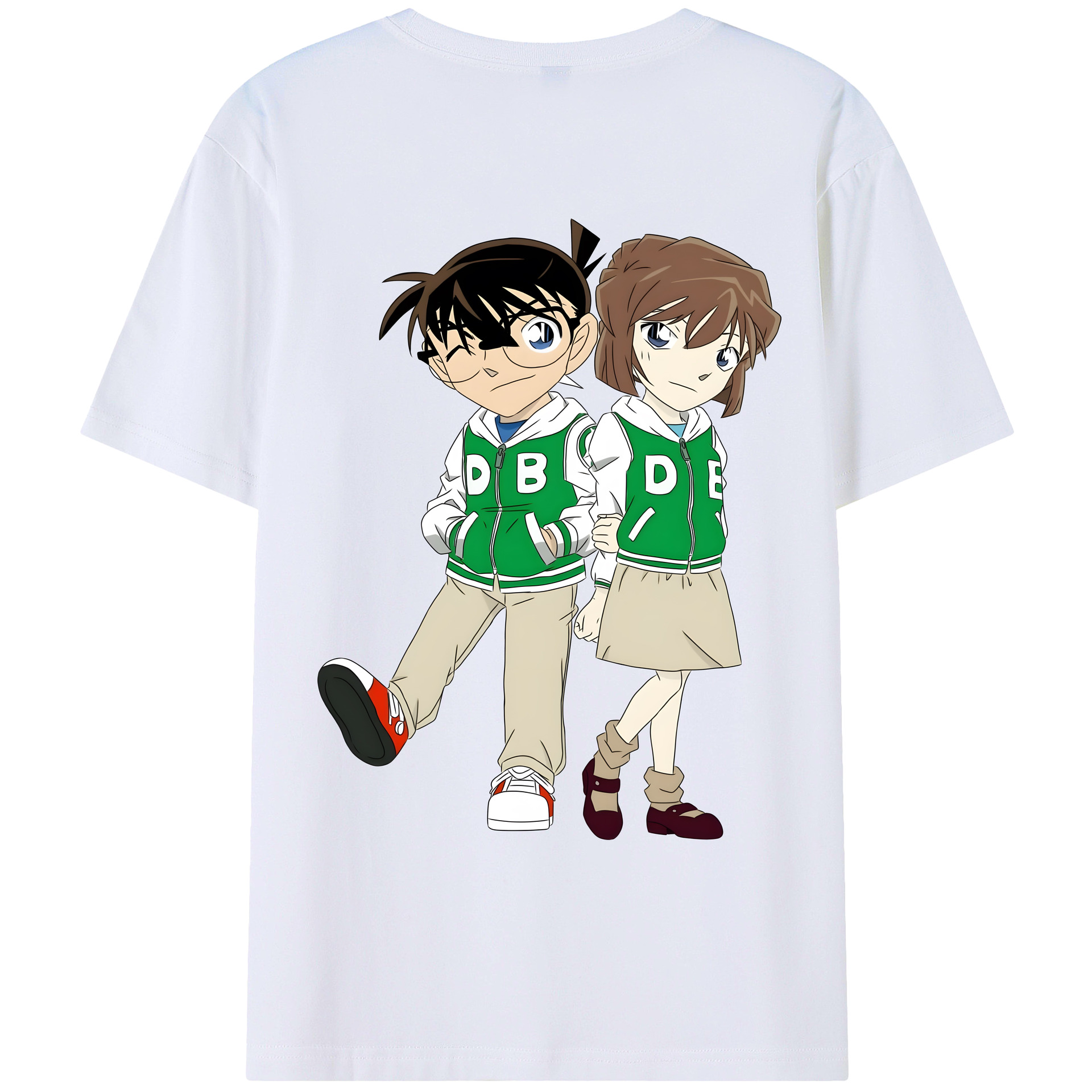 （画像用） 名探偵コナン 江戸川 コナン Detective Conan Conan Edogawa レディース半袖Tシャツ(バックプリント)