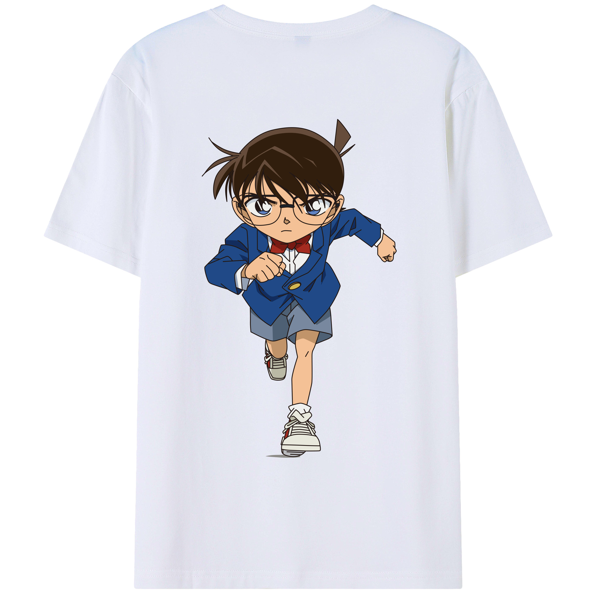 （画像用） 名探偵コナン 江戸川 コナン Detective Conan Conan Edogawa レディース半袖Tシャツ(バックプリント)
