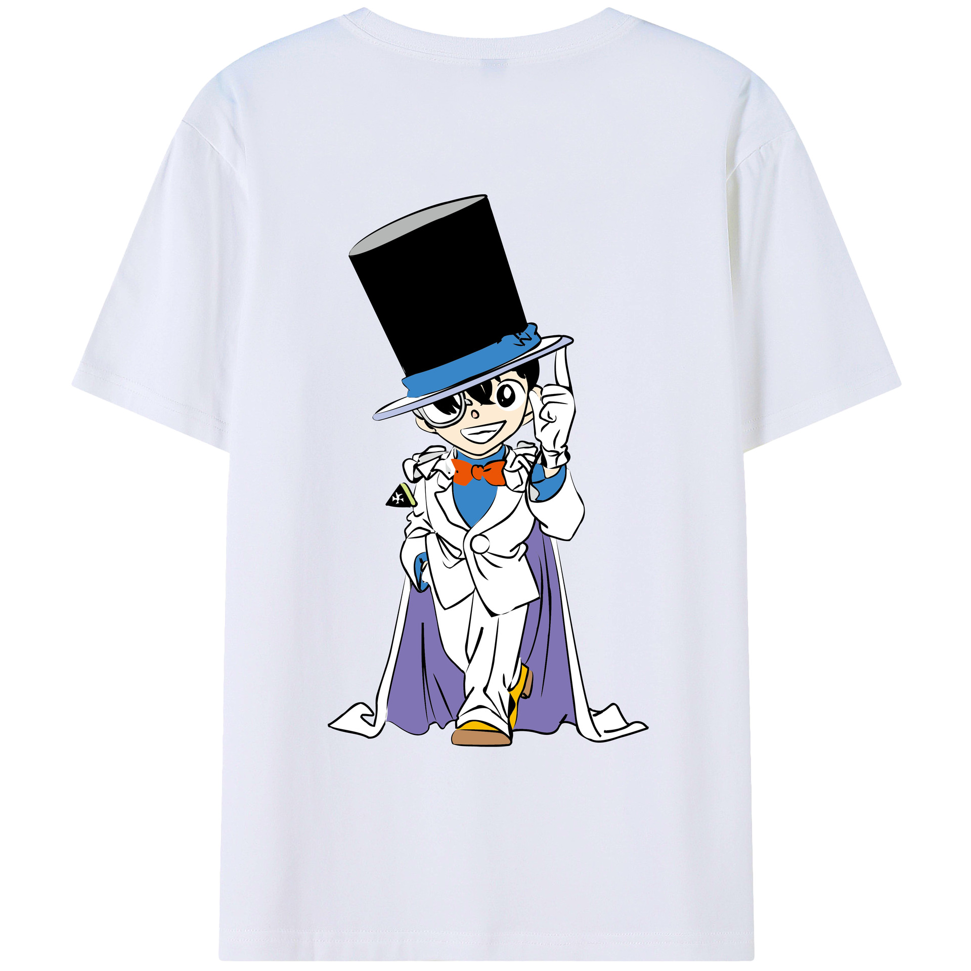 （画像用） 名探偵コナン 江戸川 コナン Detective Conan Conan Edogawa レディース半袖Tシャツ(バックプリント)