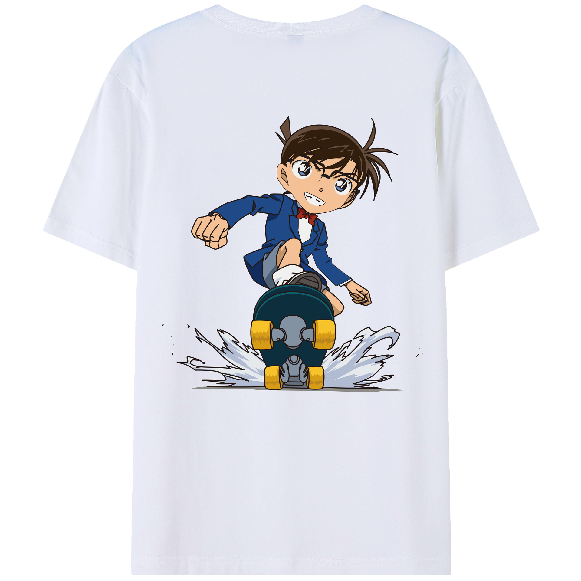 （画像用） 名探偵コナン 江戸川 コナン Detective Conan Conan Edogawa レディース半袖Tシャツ(バックプリント)
