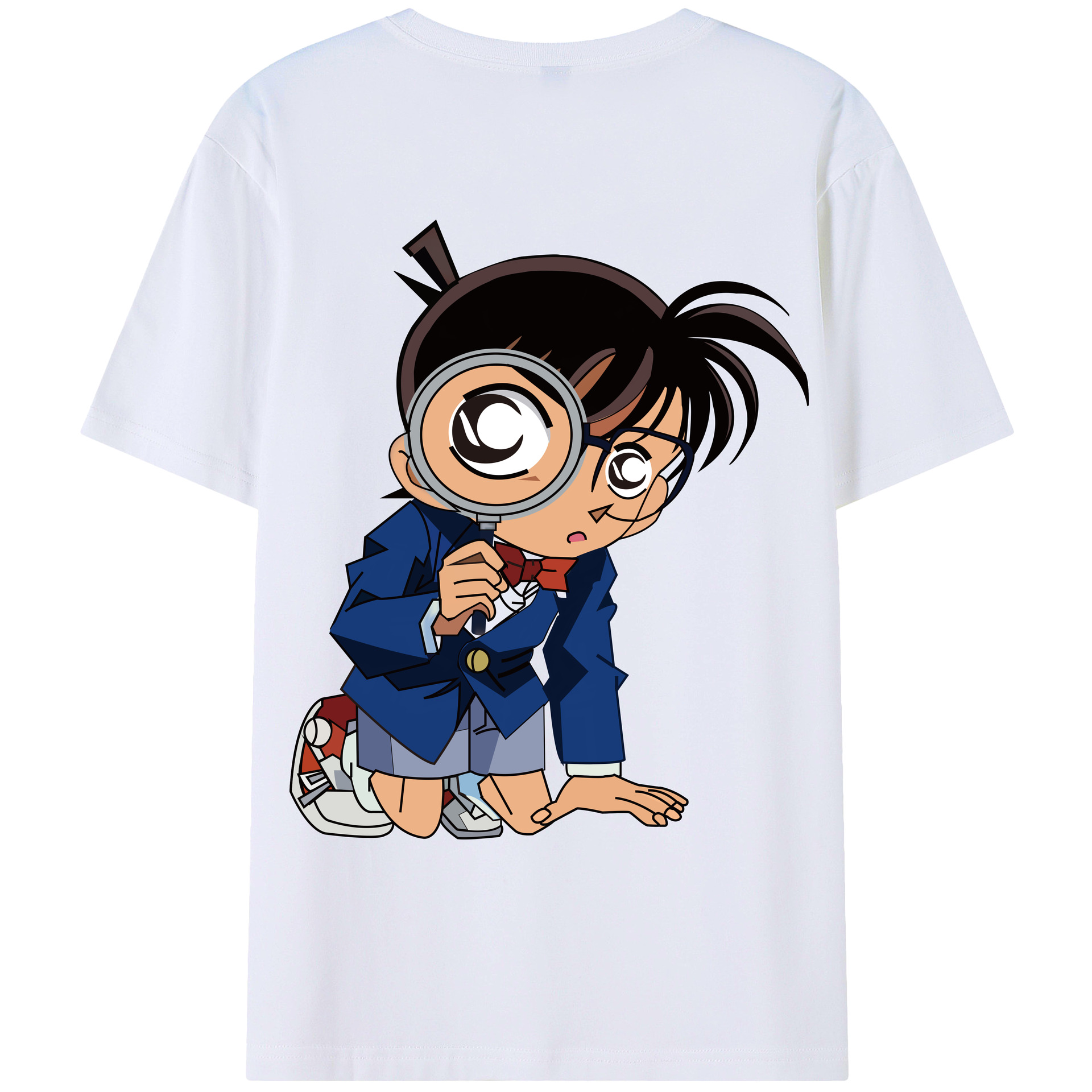 （画像用） 名探偵コナン 江戸川 コナン Detective Conan Conan Edogawa レディース半袖Tシャツ(バックプリント)