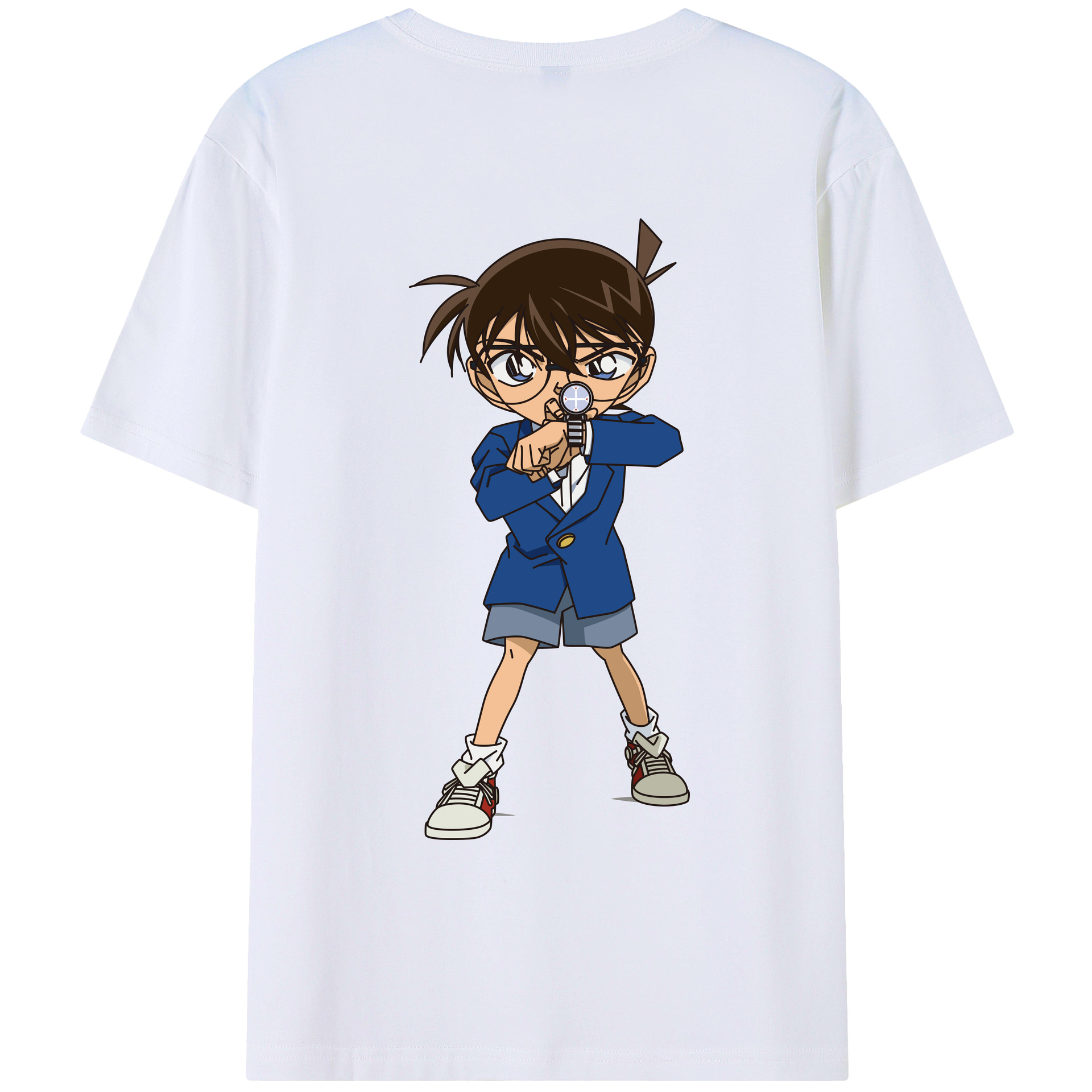（画像用） 名探偵コナン 江戸川 コナン Detective Conan Conan Edogawa レディース半袖Tシャツ(バックプリント)