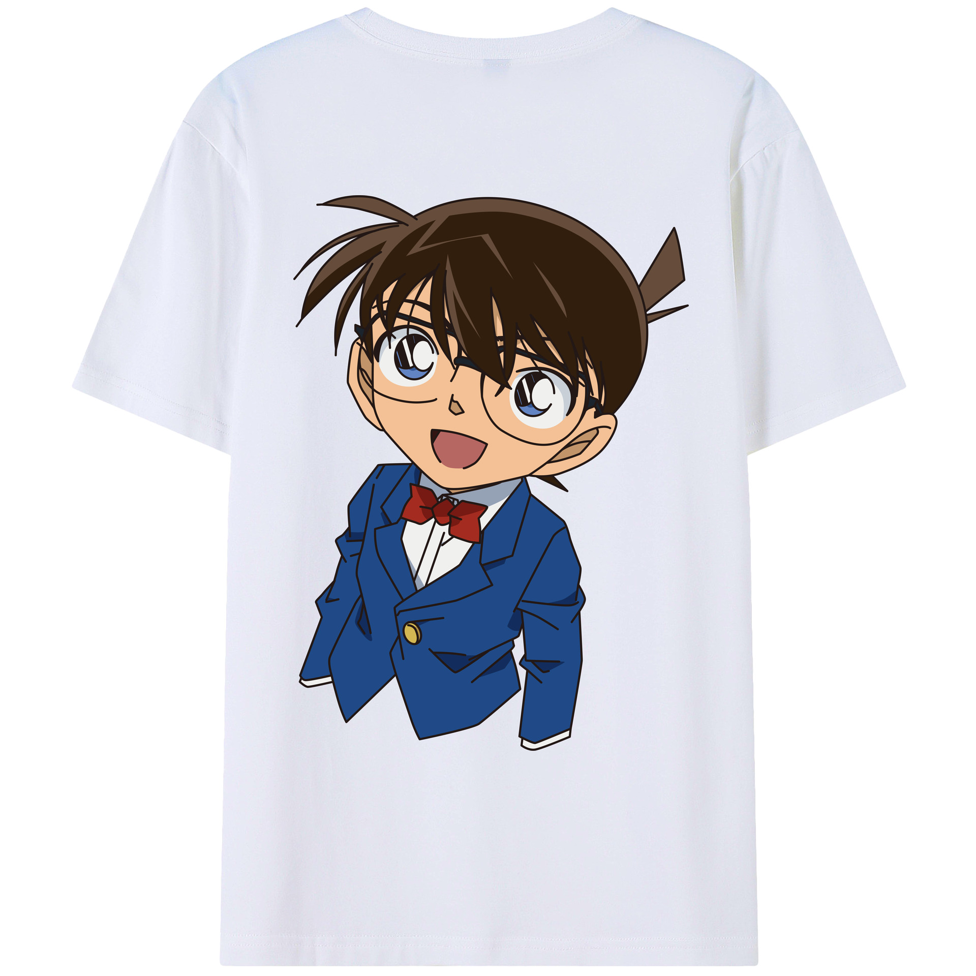 （画像用） 名探偵コナン 江戸川 コナン Detective Conan Conan Edogawa レディース半袖Tシャツ(バックプリント)