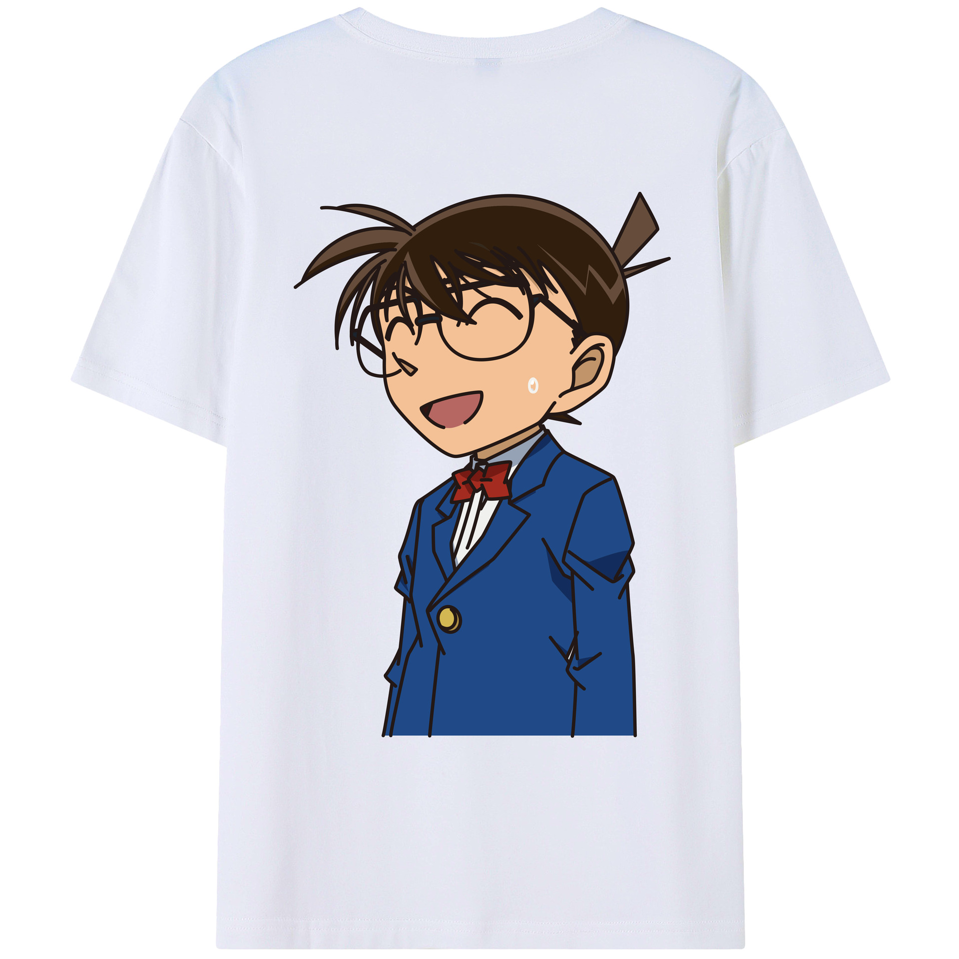 （画像用） 名探偵コナン 江戸川 コナン Detective Conan Conan Edogawa レディース半袖Tシャツ(バックプリント)