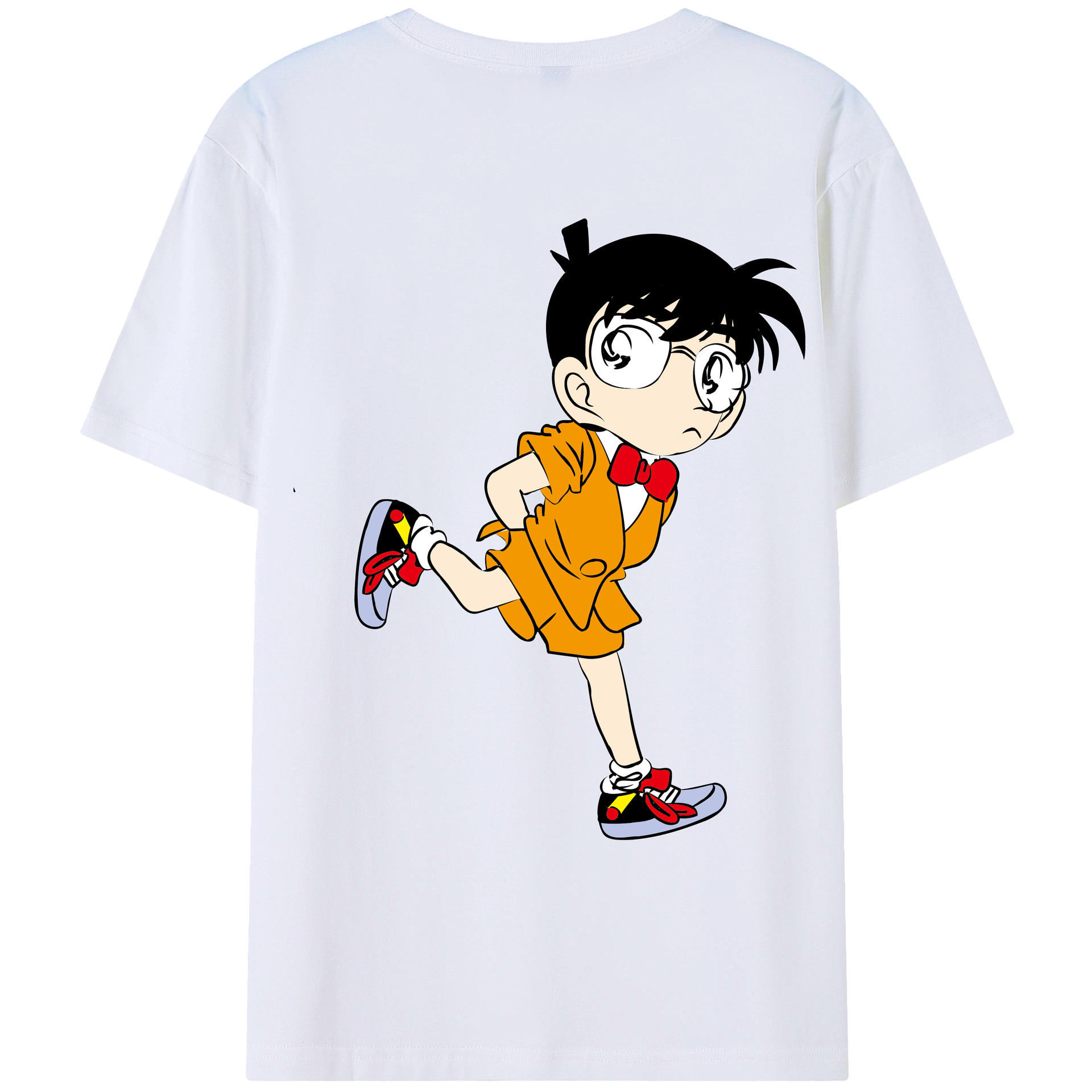 （画像用） 名探偵コナン 江戸川 コナン Detective Conan Conan Edogawa レディース半袖Tシャツ(バックプリント)