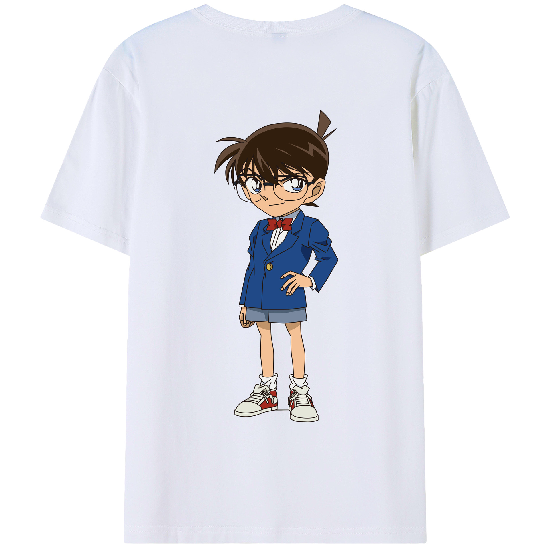 （画像用） 名探偵コナン 江戸川 コナン Detective Conan Conan Edogawa レディース半袖Tシャツ(バックプリント)
