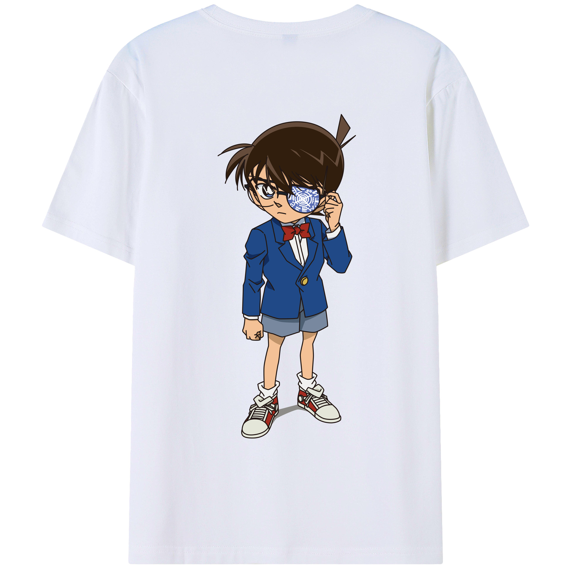 （画像用） 名探偵コナン 江戸川 コナン Detective Conan Conan Edogawa レディース半袖Tシャツ(バックプリント)