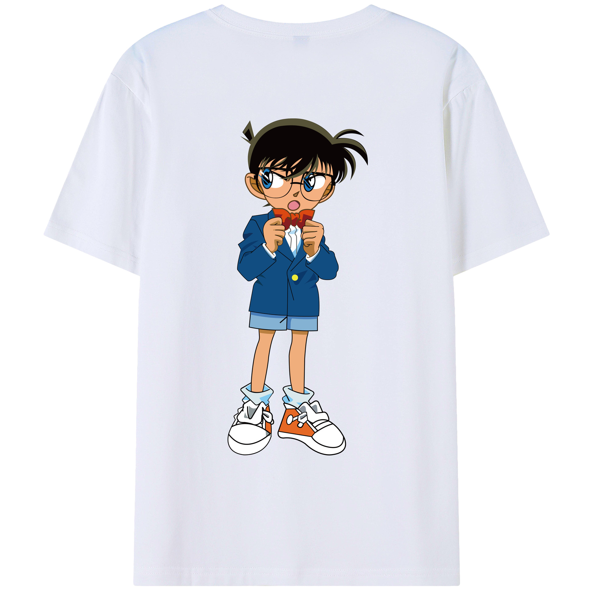 （画像用） 名探偵コナン 江戸川 コナン Detective Conan Conan Edogawa レディース半袖Tシャツ(バックプリント)