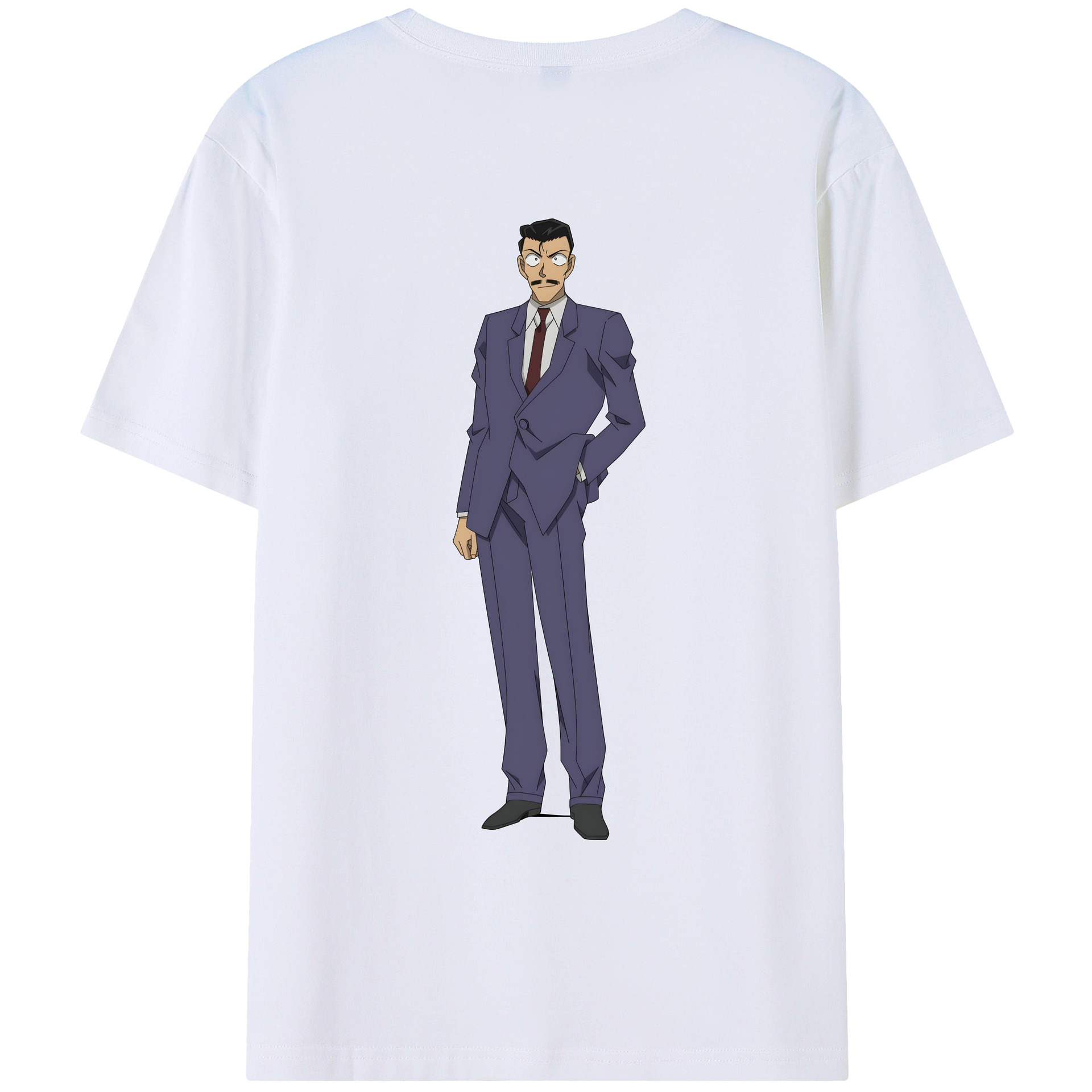 （画像用） 名探偵コナン 毛利 小五郎 もうり こごろう Detective Conan レディース半袖Tシャツ(バックプリント)