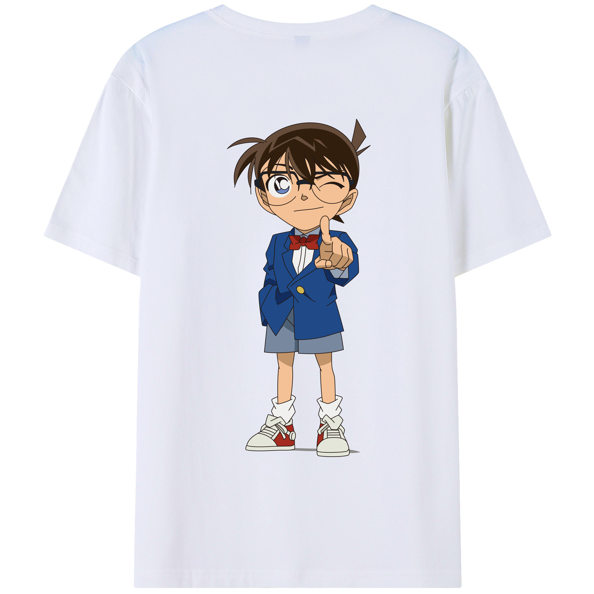 （画像用） 名探偵コナン 江戸川 コナン Detective Conan Conan Edogawa レディース半袖Tシャツ(バックプリント)