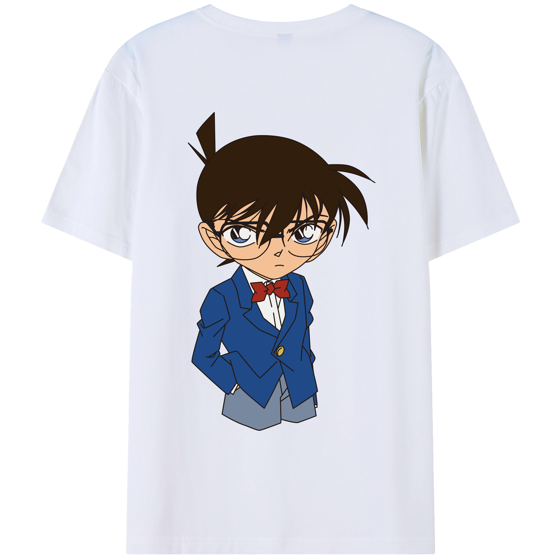 （画像用） 名探偵コナン 江戸川 コナン Detective Conan Conan Edogawa レディース半袖Tシャツ(バックプリント)