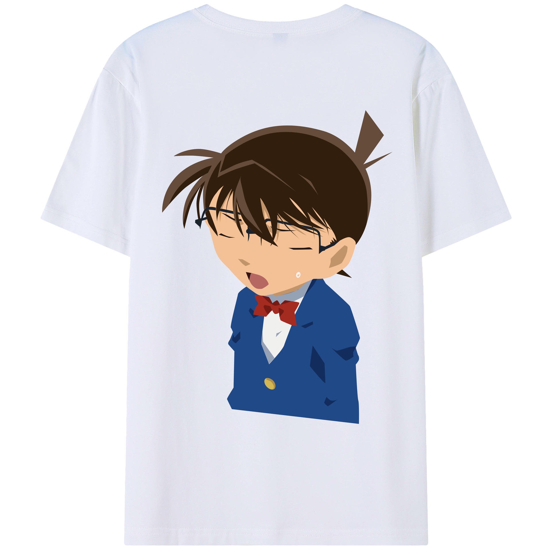 （画像用） 名探偵コナン 江戸川 コナン Detective Conan Conan Edogawa レディース半袖Tシャツ(バックプリント)