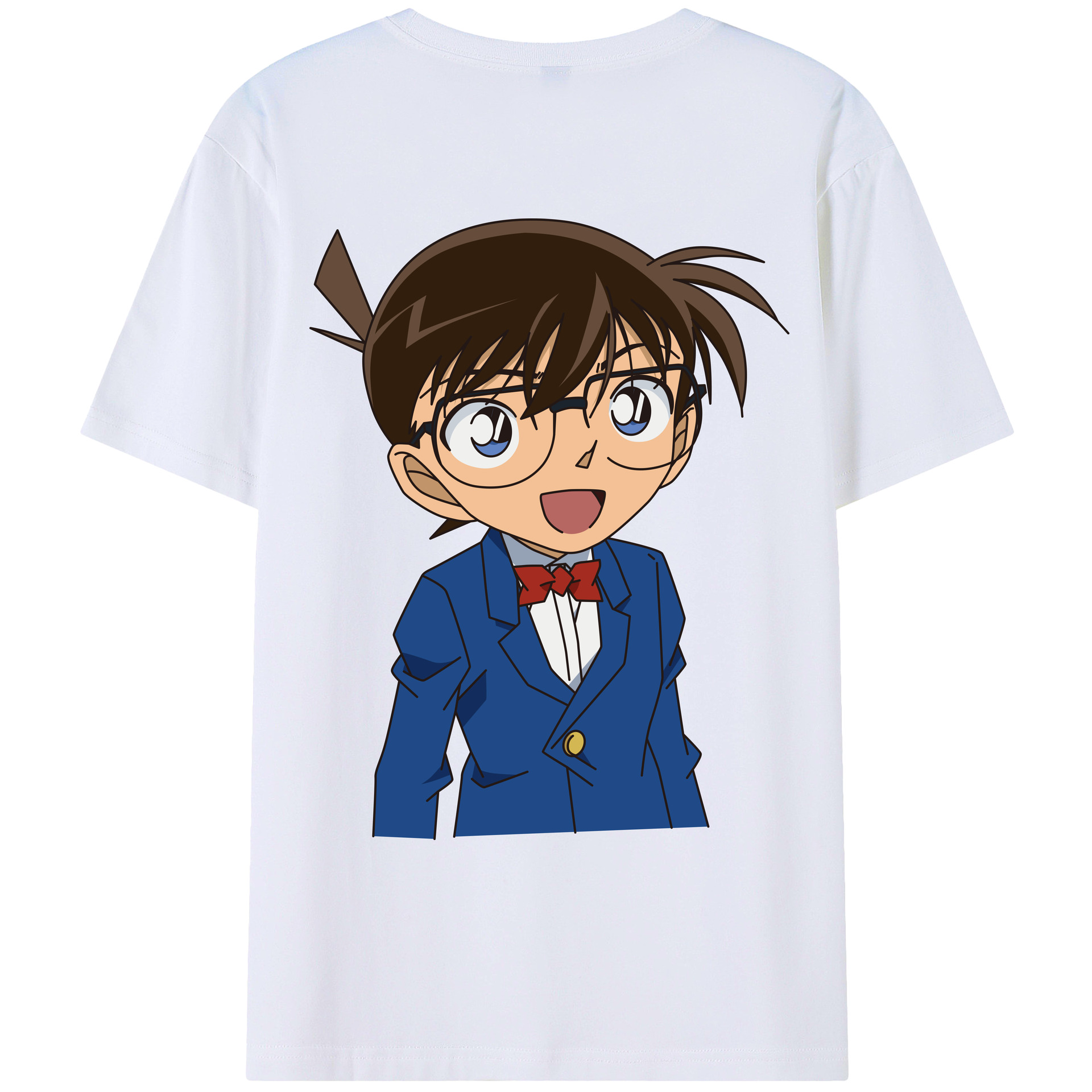 （画像用） 名探偵コナン 江戸川 コナン Detective Conan Conan Edogawa レディース半袖Tシャツ(バックプリント)