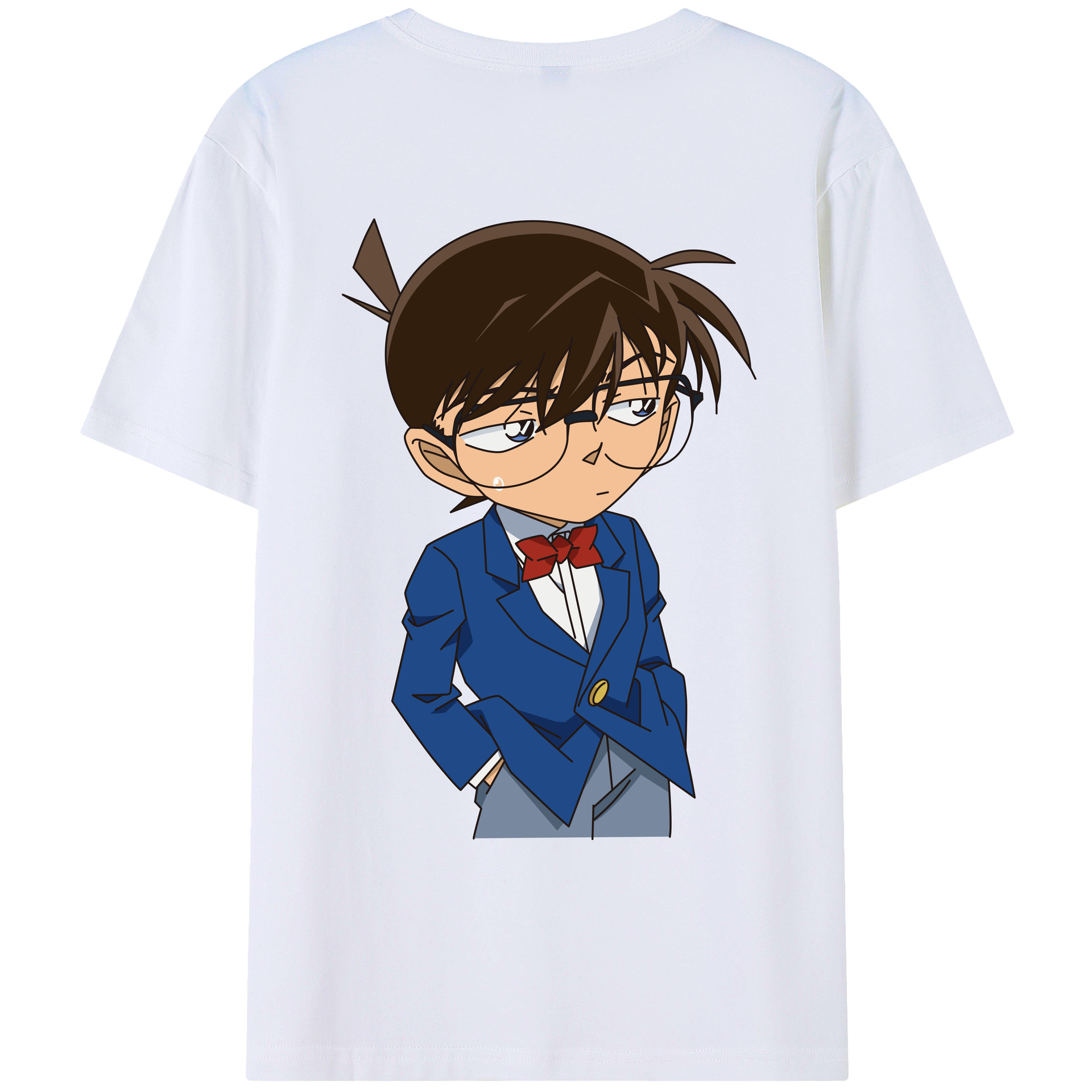 （画像用） 名探偵コナン 江戸川 コナン Detective Conan Conan Edogawa レディース半袖Tシャツ(バックプリント)