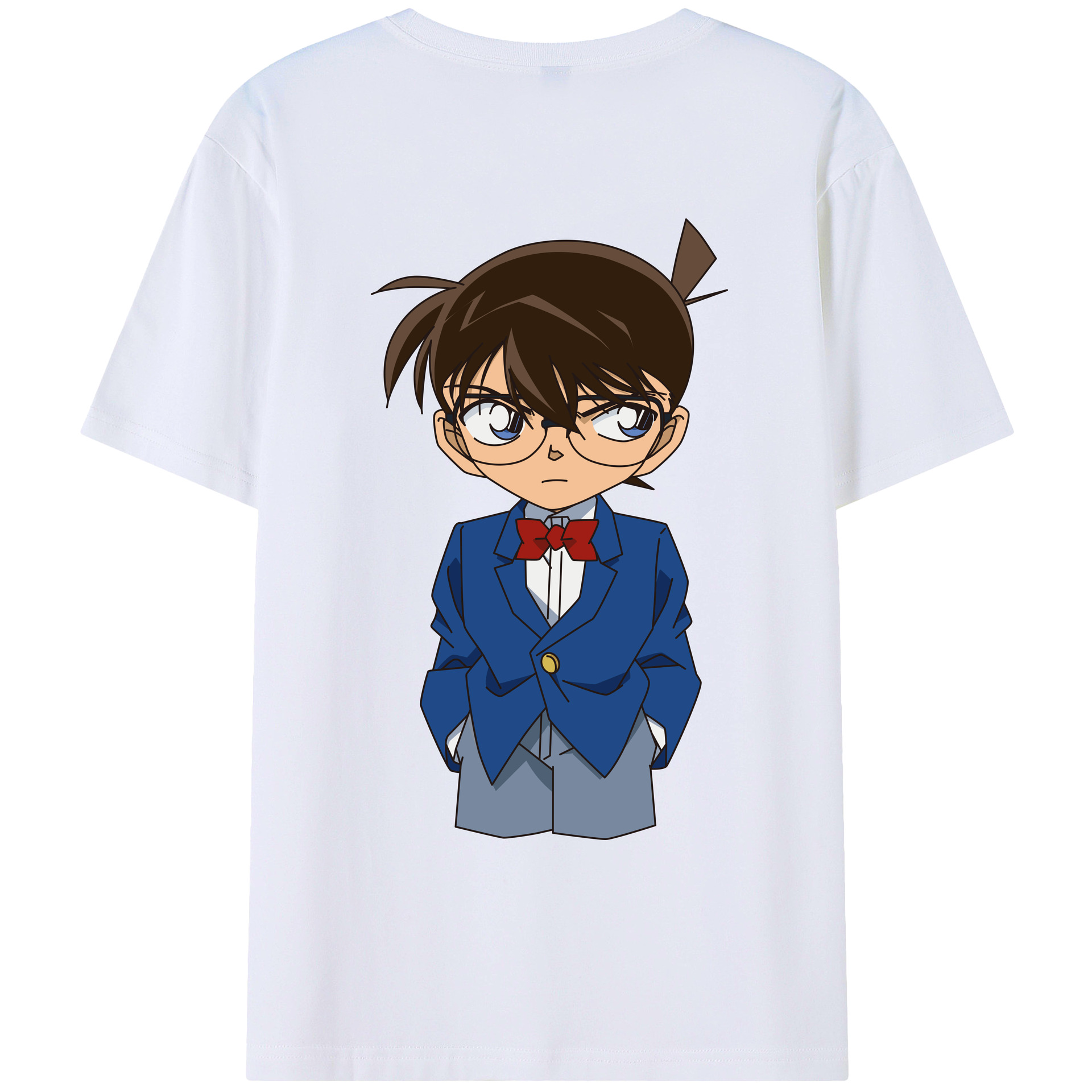 （画像用） 名探偵コナン 江戸川 コナン Detective Conan Conan Edogawa レディース半袖Tシャツ(バックプリント)