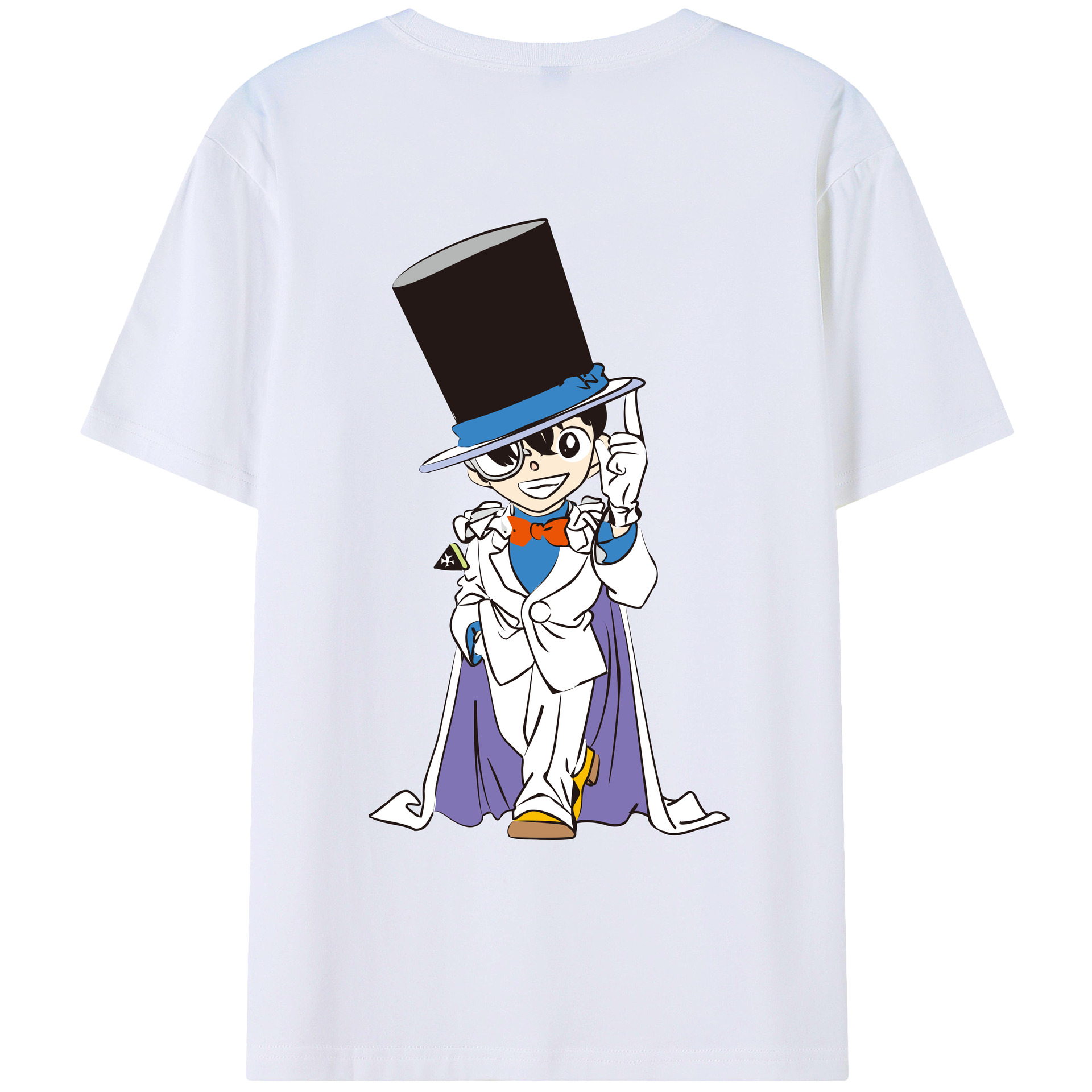 （画像用） 名探偵コナン 江戸川 コナン Detective Conan Conan Edogawa レディース半袖Tシャツ(バックプリント)
