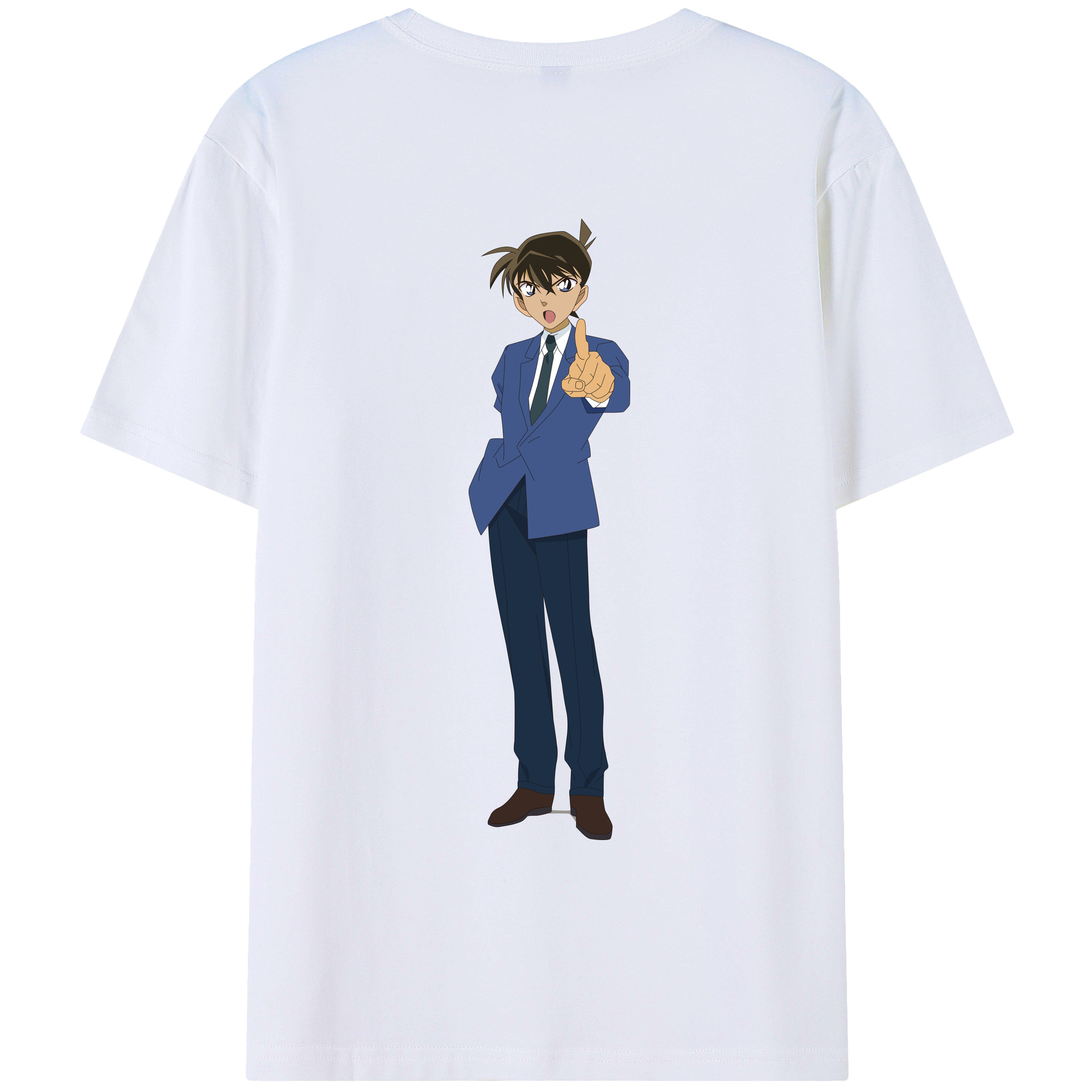 （画像用） 名探偵コナン 江戸川 コナン Detective Conan Conan Edogawa レディース半袖Tシャツ(バックプリント)
