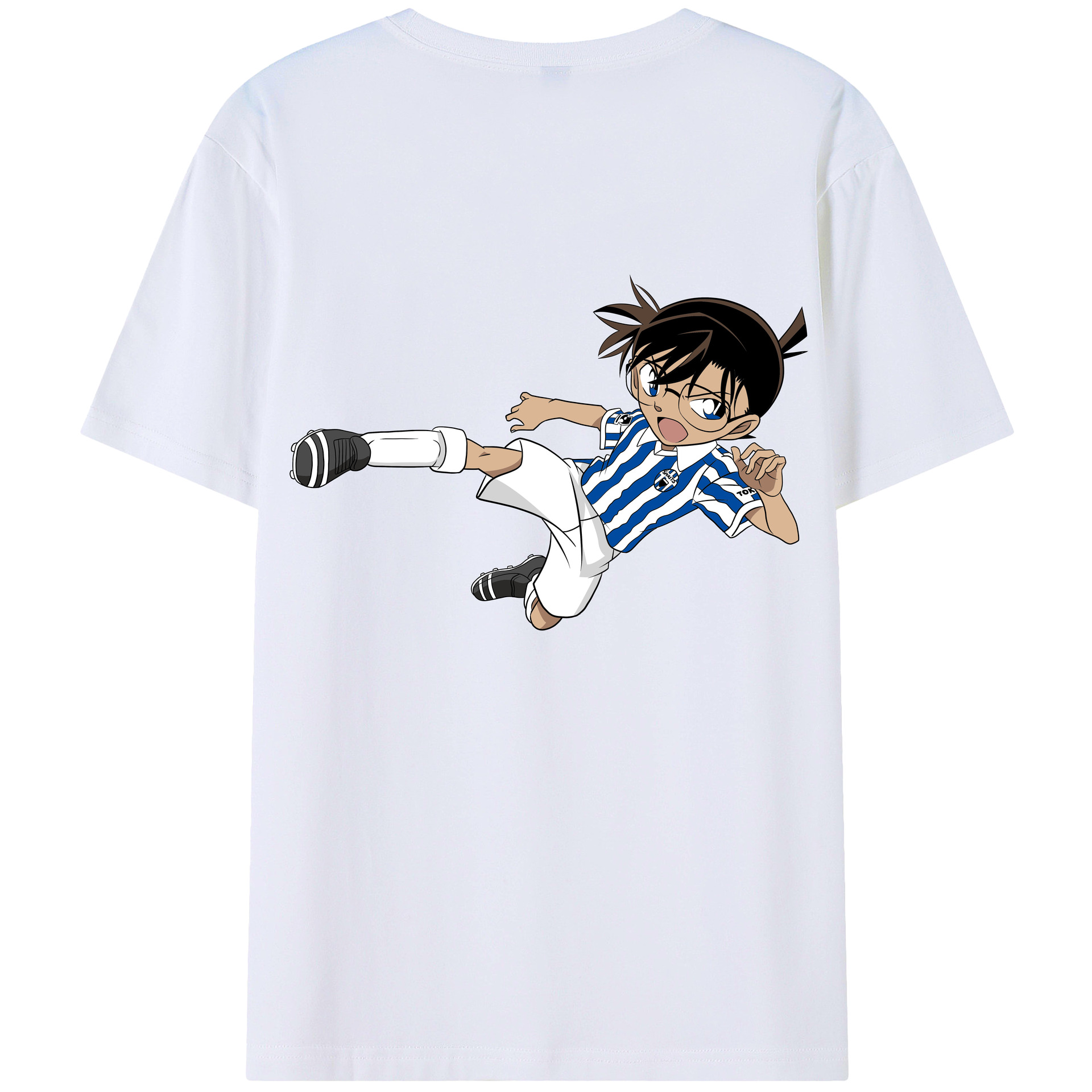 （画像用） 名探偵コナン 江戸川 コナン Detective Conan Conan Edogawa レディース半袖Tシャツ(バックプリント)