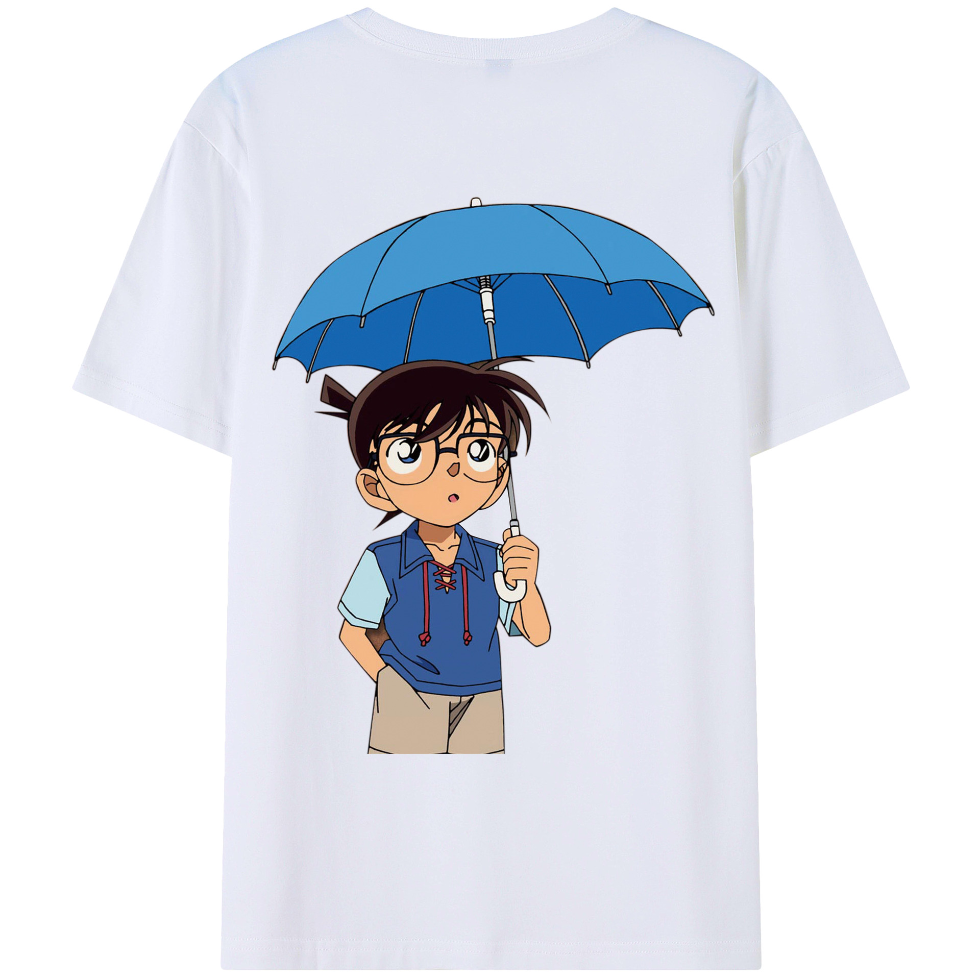 （画像用） 名探偵コナン 江戸川 コナン Detective Conan Conan Edogawa レディース半袖Tシャツ(バックプリント)