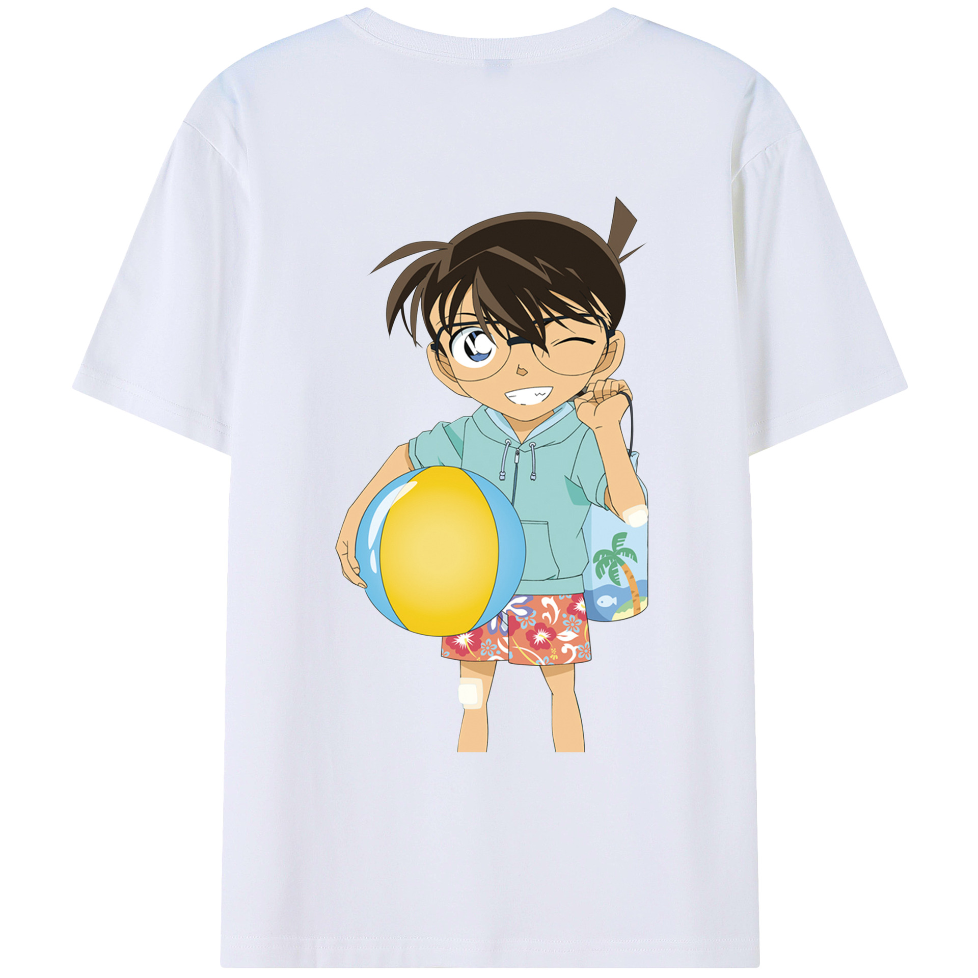 （画像用） 名探偵コナン 江戸川 コナン Detective Conan Conan Edogawa レディース半袖Tシャツ(バックプリント)