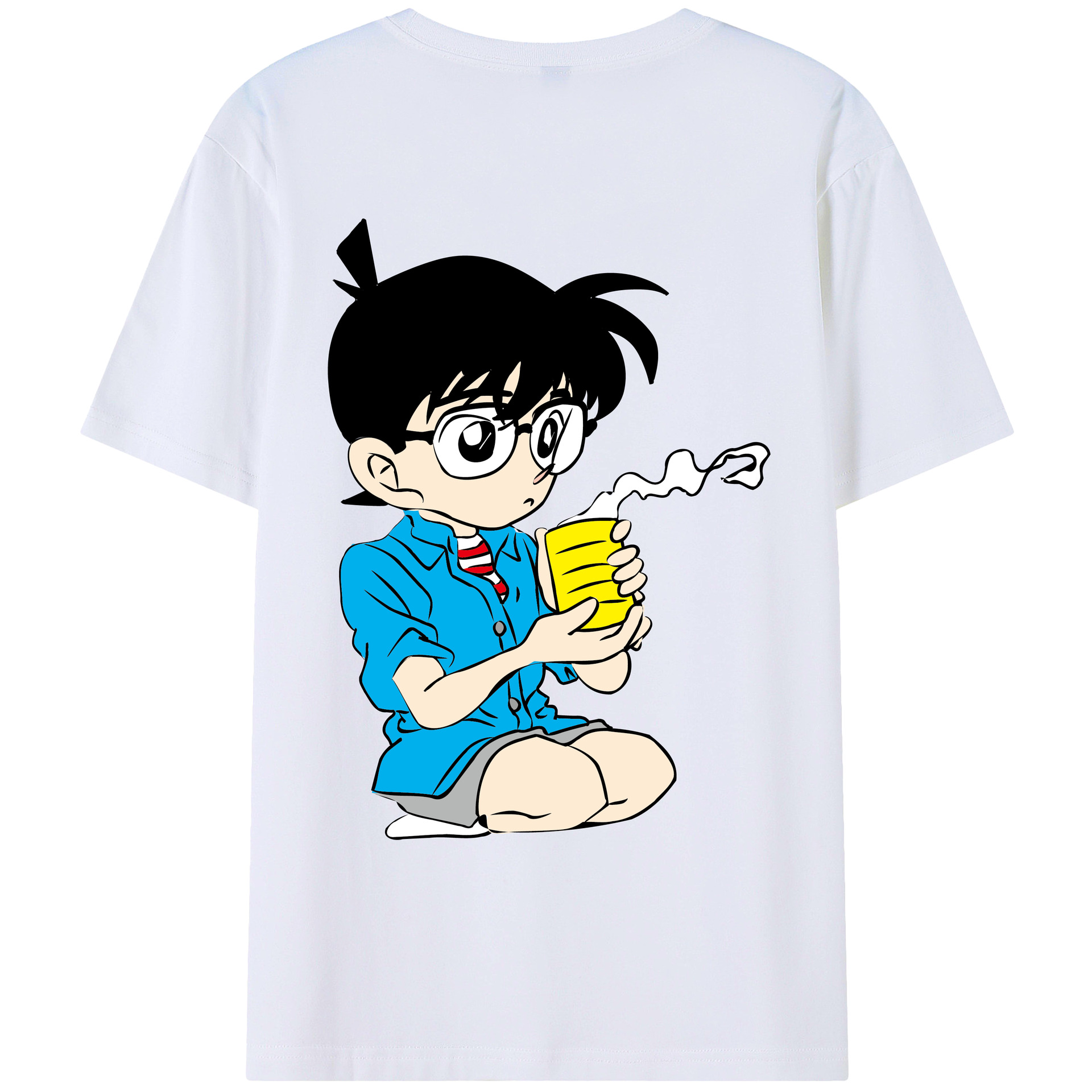 （画像用） 名探偵コナン 江戸川 コナン Detective Conan Conan Edogawa レディース半袖Tシャツ(バックプリント)