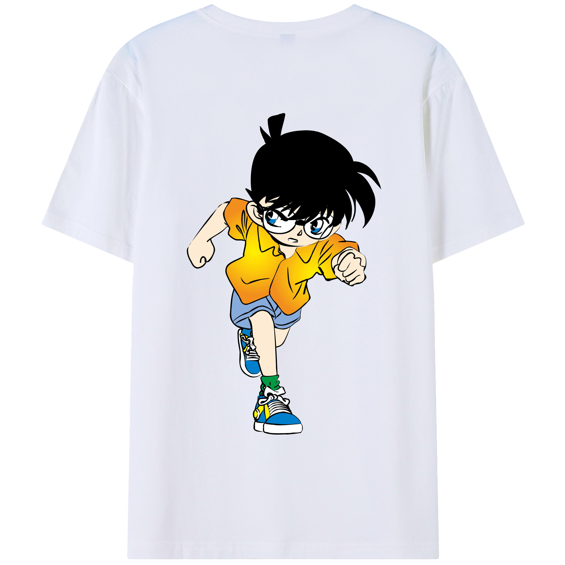（画像用） 名探偵コナン 江戸川 コナン Detective Conan Conan Edogawa レディース半袖Tシャツ(バックプリント)