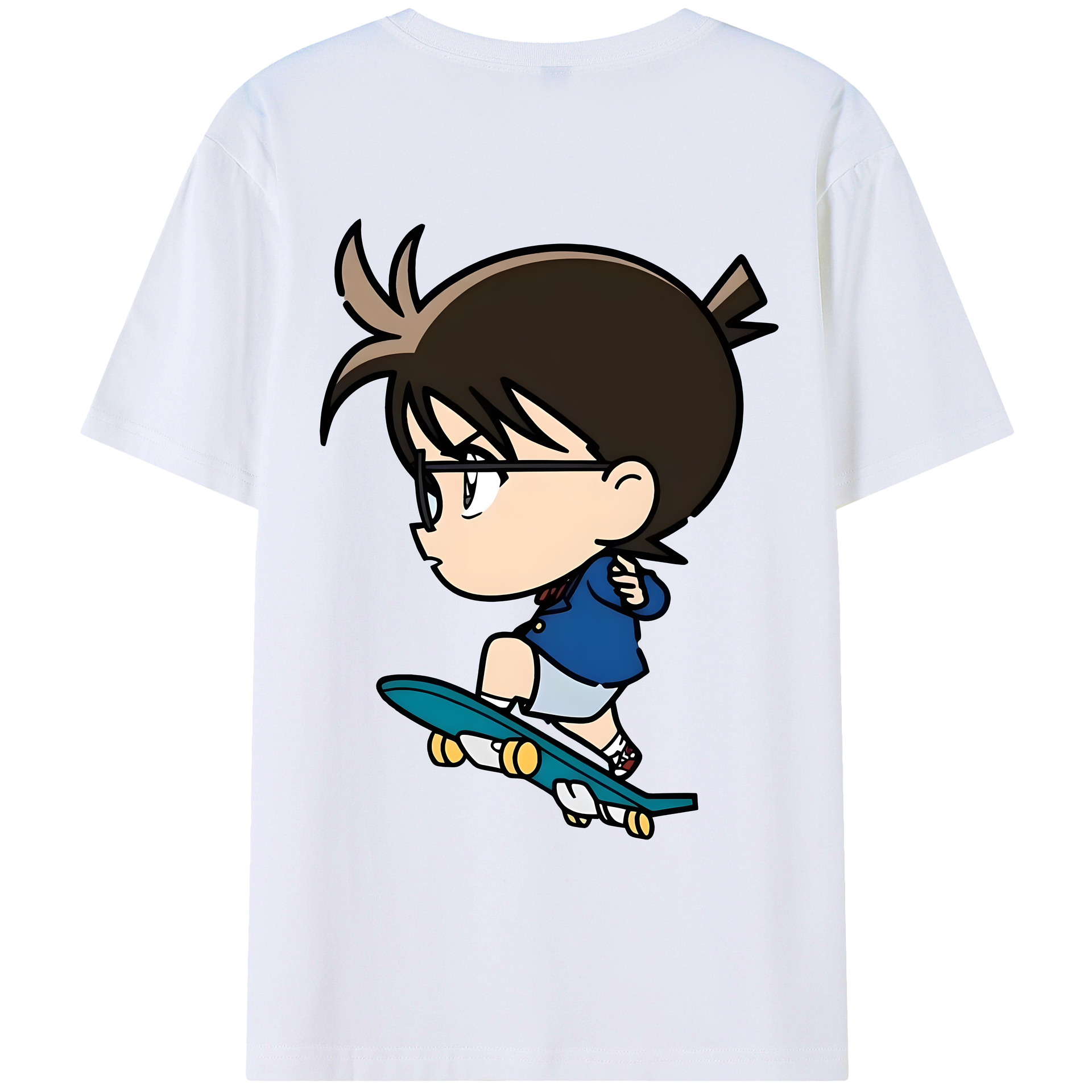 （画像用） 名探偵コナン 江戸川 コナン Detective Conan Conan Edogawa レディース半袖Tシャツ(バックプリント)