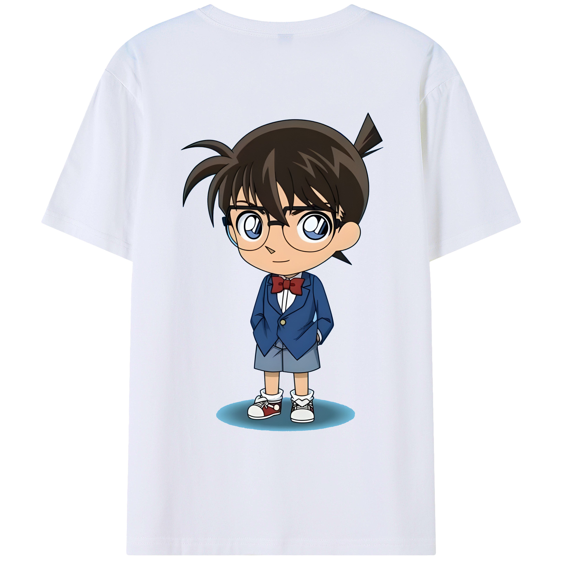 （画像用） 名探偵コナン 江戸川 コナン Detective Conan Conan Edogawa レディース半袖Tシャツ(バックプリント)