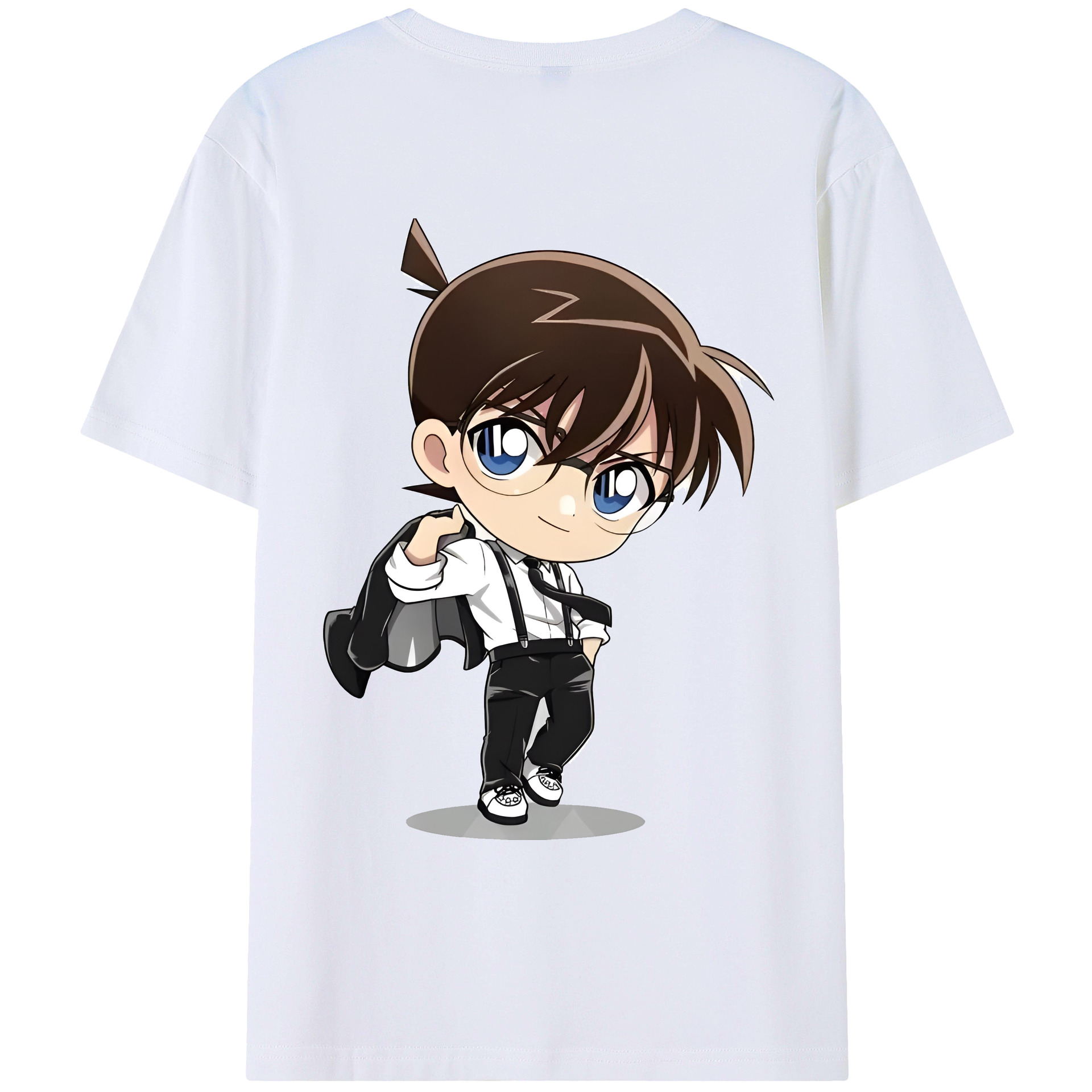 （画像用） 名探偵コナン 江戸川 コナン Detective Conan Conan Edogawa レディース半袖Tシャツ(バックプリント)