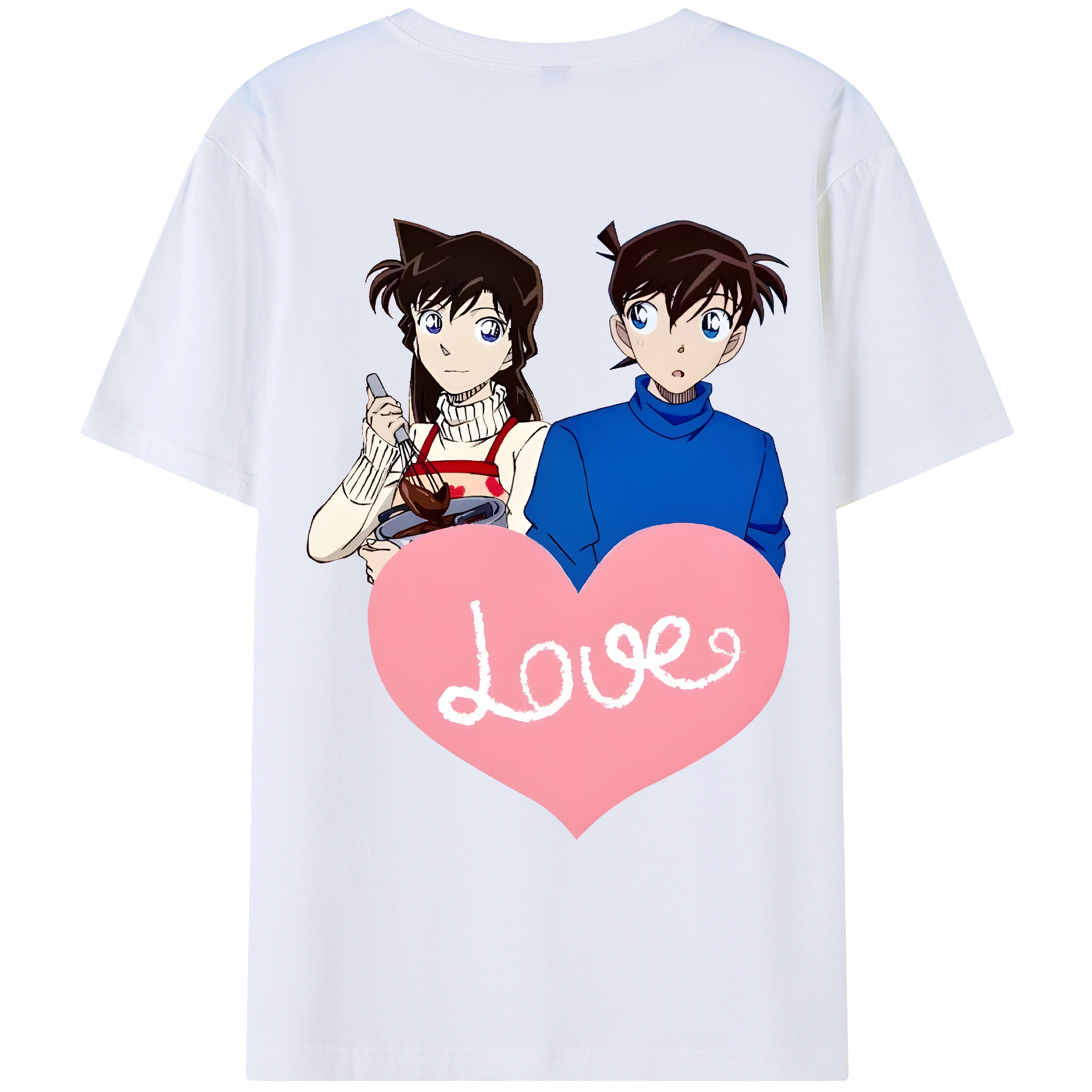 （画像用） 名探偵コナン 毛利 蘭 もうり らん、モーリ ラン Detective Conan Rachel Moore レディース半袖Tシャツ(バックプリント)