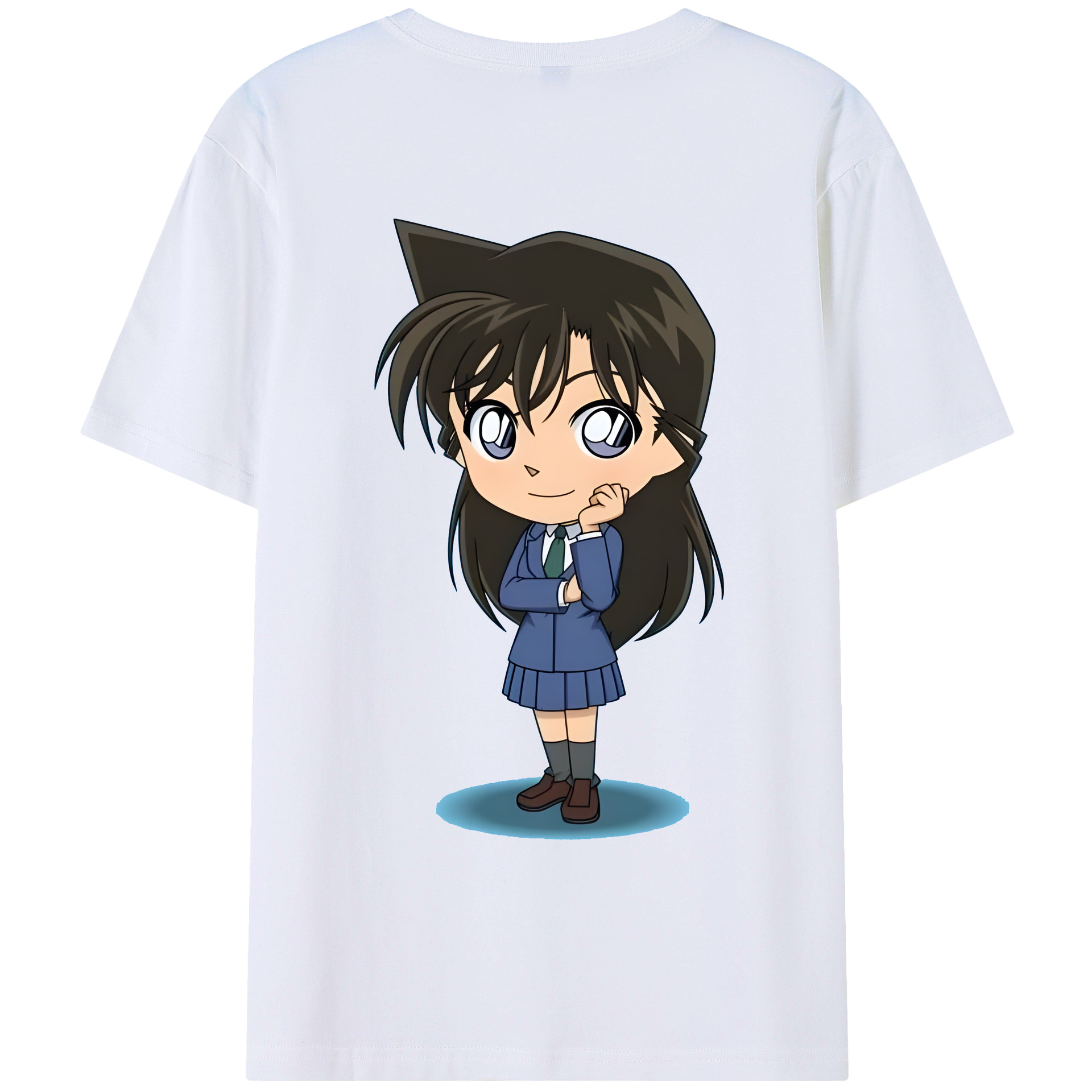 （画像用） 名探偵コナン 毛利 蘭 もうり らん、モーリ ラン Detective Conan Rachel Moore レディース半袖Tシャツ(バックプリント)