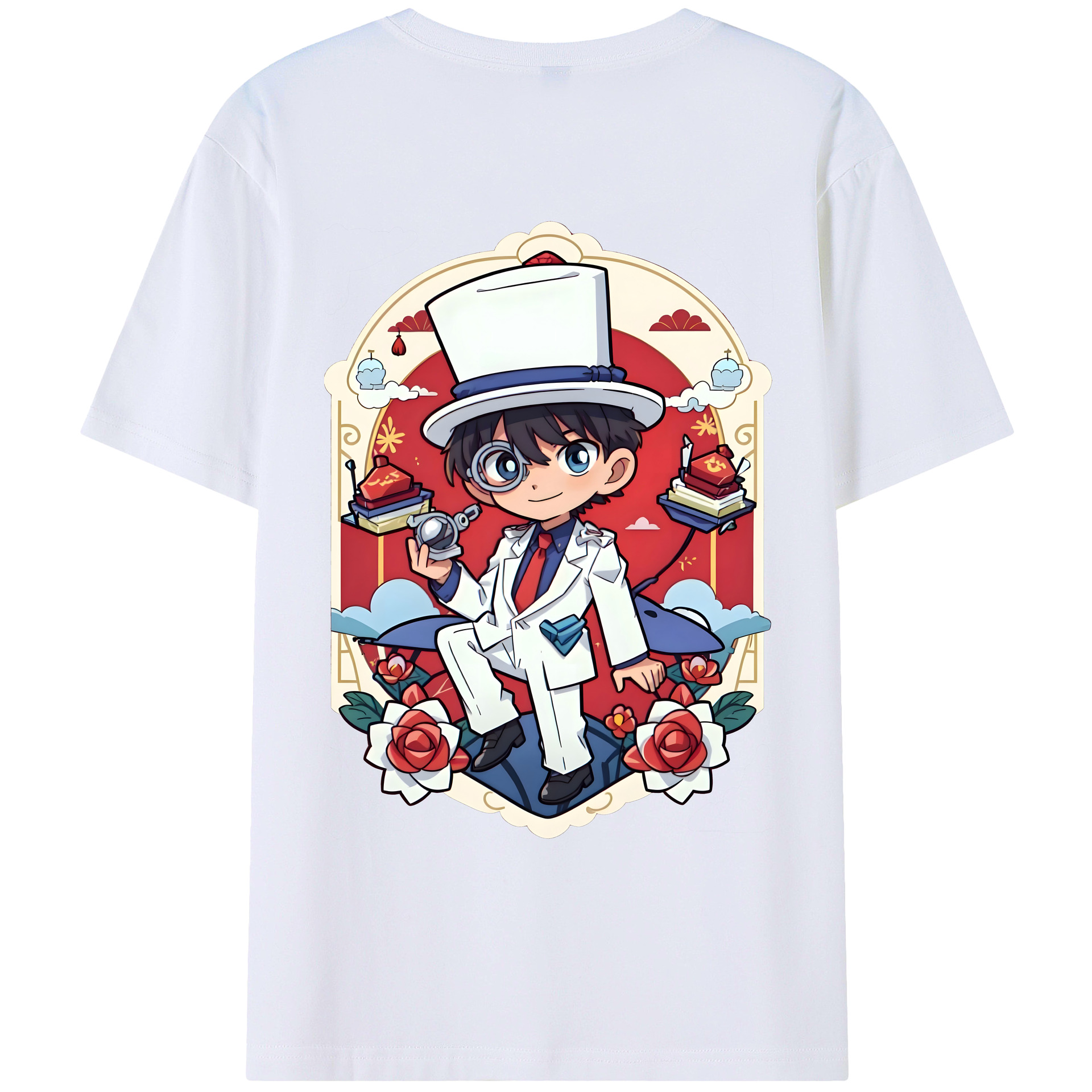 （画像用） 名探偵コナン くろば かいと Detective Conan Kuroba Kaito レディース半袖Tシャツ(バックプリント)
