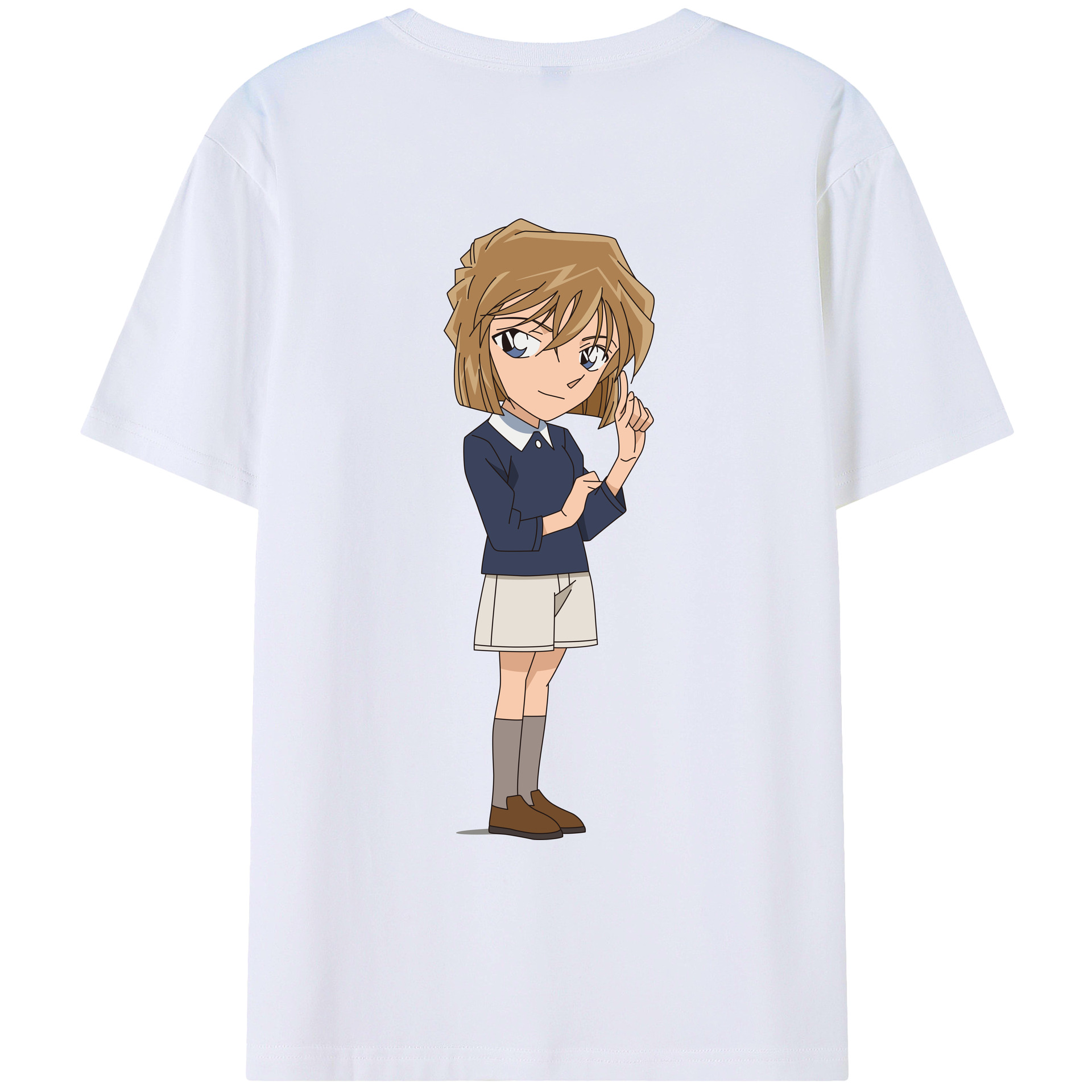 （画像用） 名探偵コナン 灰原 哀 はいばら あい Detective Conan Anita Hailey、Vi Graythorn Haibara Ai レディース半袖Tシャツ(バックプリント)