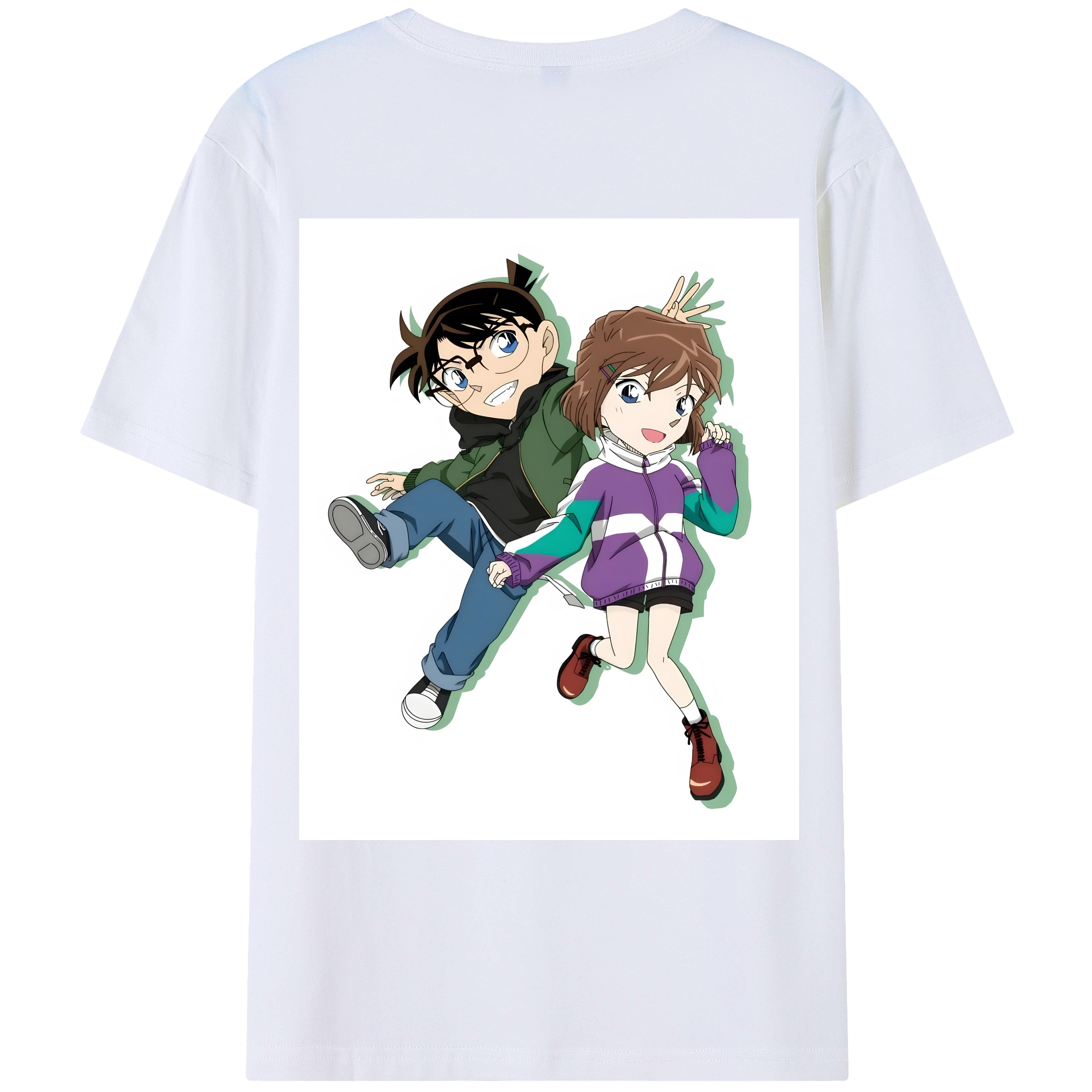 （画像用） 名探偵コナン 灰原 哀 はいばら あい Detective Conan Anita Hailey、Vi Graythorn Haibara Ai レディース半袖Tシャツ(バックプリント)
