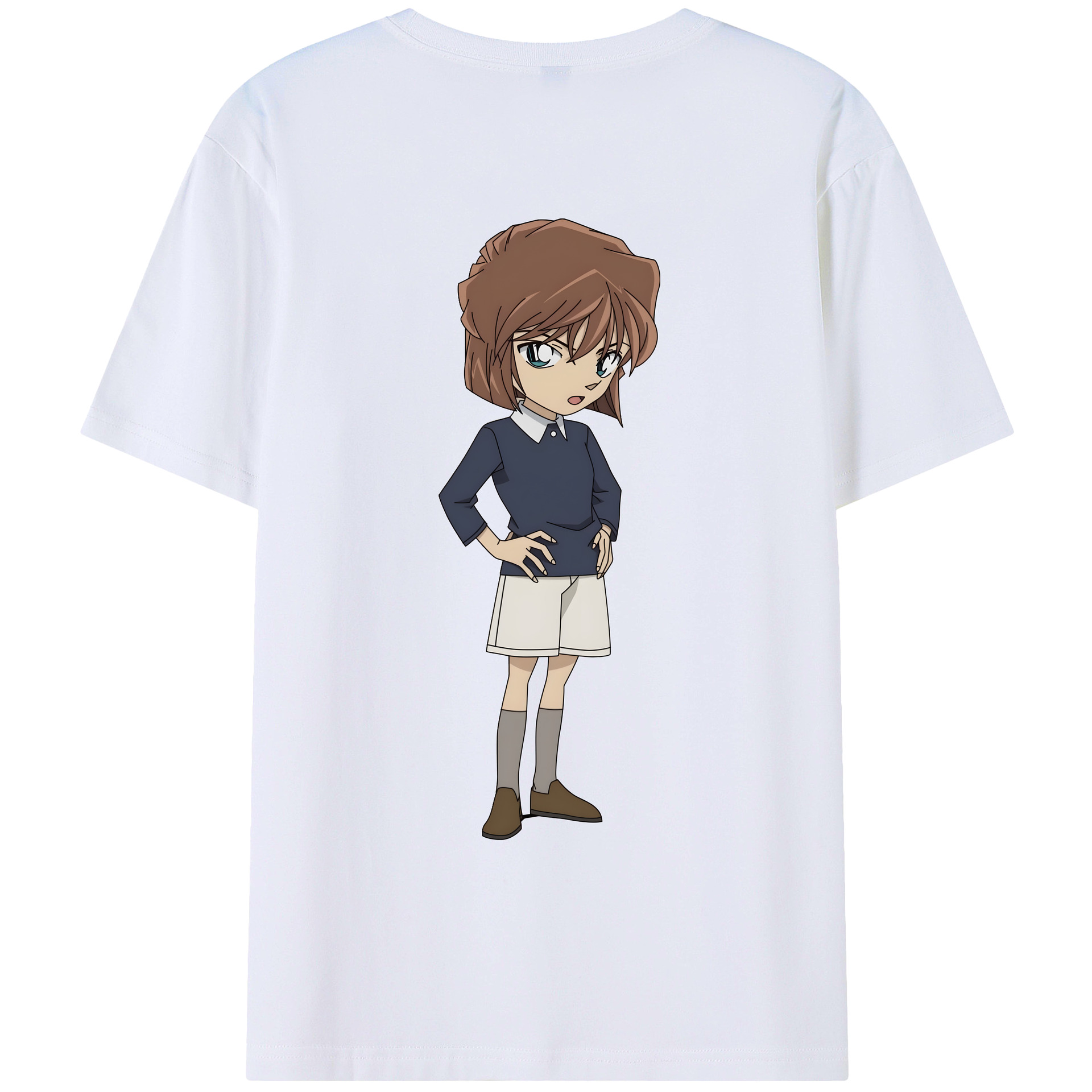 （画像用） 名探偵コナン 灰原 哀 はいばら あい Detective Conan Anita Hailey、Vi Graythorn Haibara Ai レディース半袖Tシャツ(バックプリント)