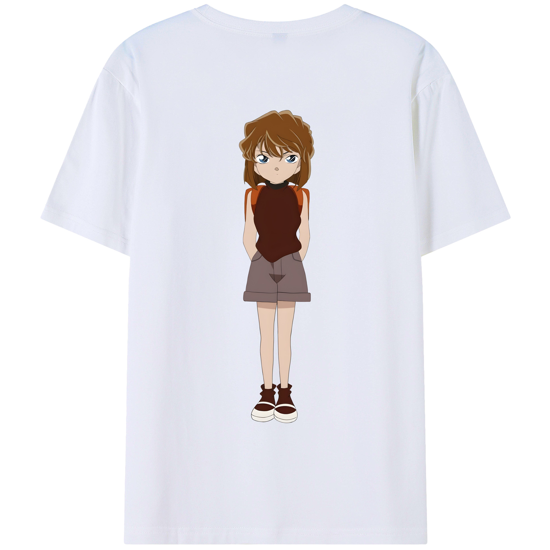 （画像用） 名探偵コナン 灰原 哀 はいばら あい Detective Conan Anita Hailey、Vi Graythorn Haibara Ai レディース半袖Tシャツ(バックプリント)