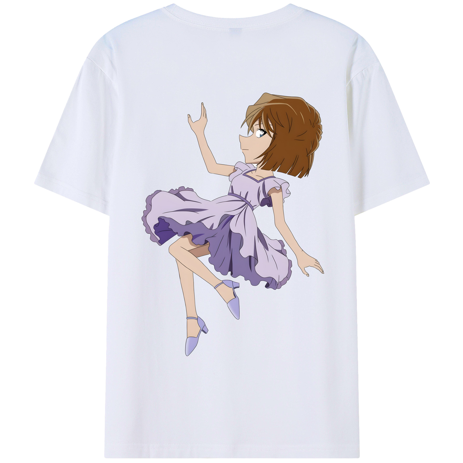 （画像用） 名探偵コナン 灰原 哀 はいばら あい Detective Conan Anita Hailey、Vi Graythorn Haibara Ai レディース半袖Tシャツ(バックプリント)