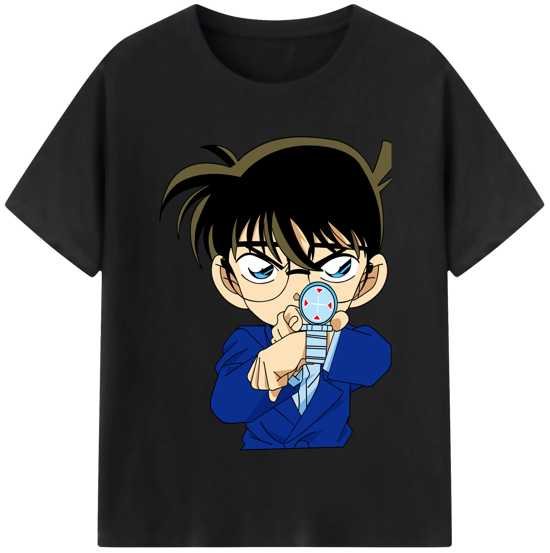 （画像用） 名探偵コナン 江戸川 コナン Detective Conan Conan Edogawa レディースカジュアルプリントTシャツ（綿100％）