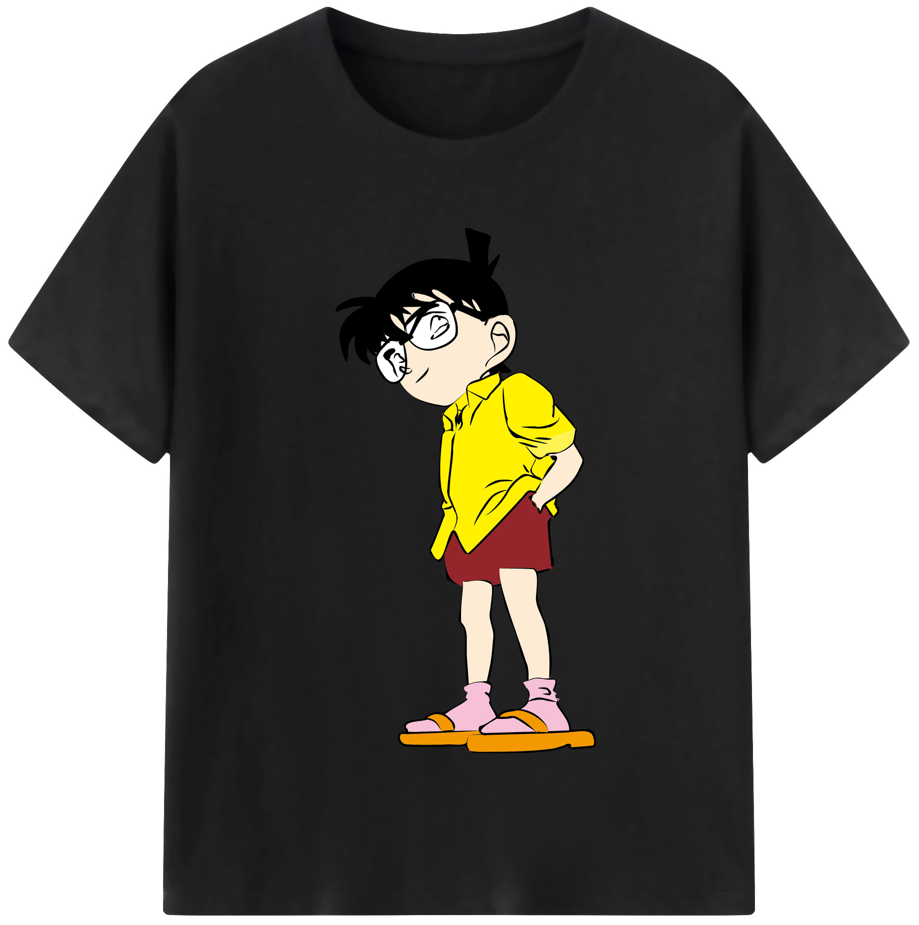 （画像用） 名探偵コナン 江戸川 コナン Detective Conan Conan Edogawa レディースカジュアルプリントTシャツ（綿100％）