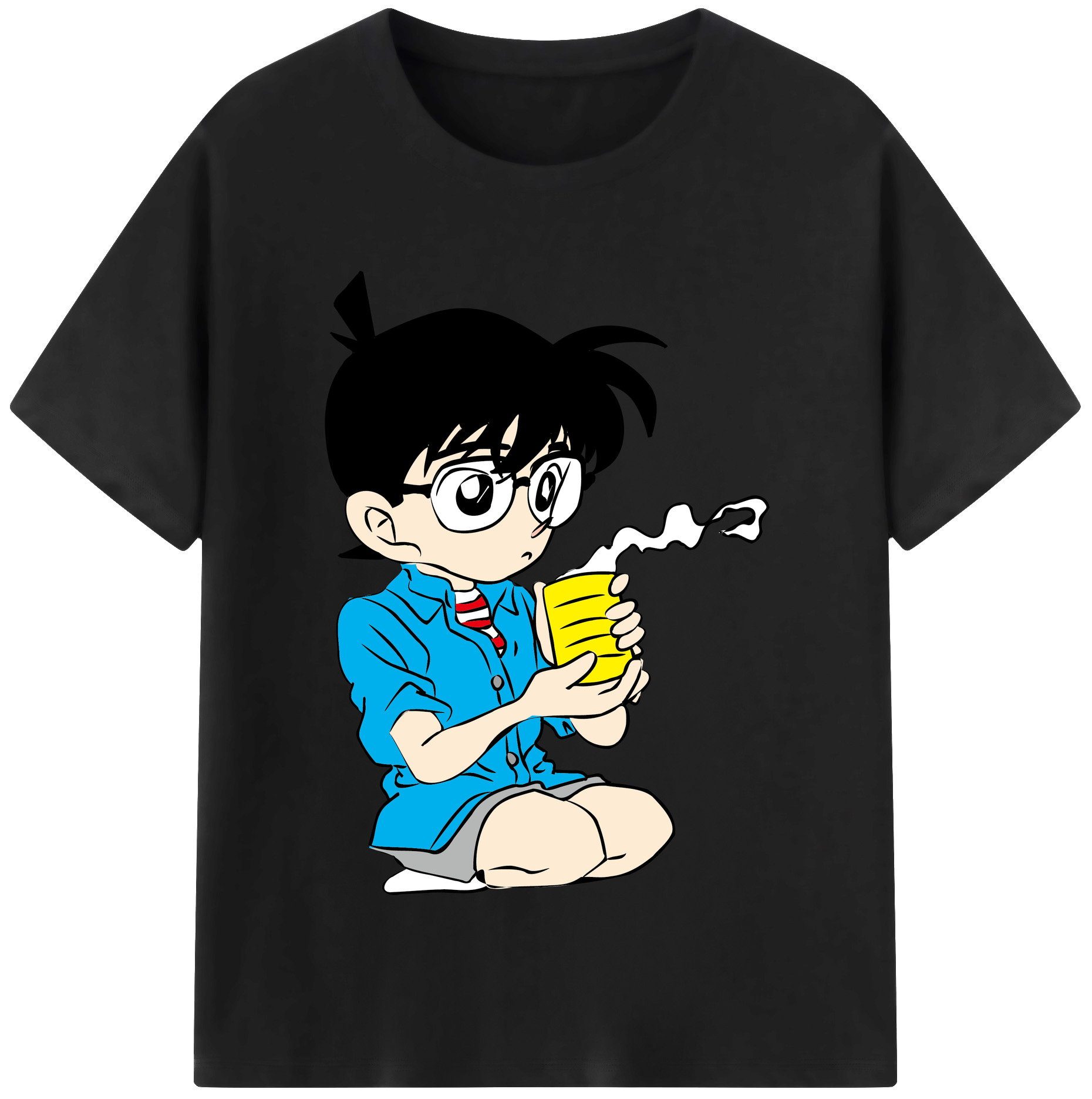 （画像用） 名探偵コナン 江戸川 コナン Detective Conan Conan Edogawa レディースカジュアルプリントTシャツ（綿100％）