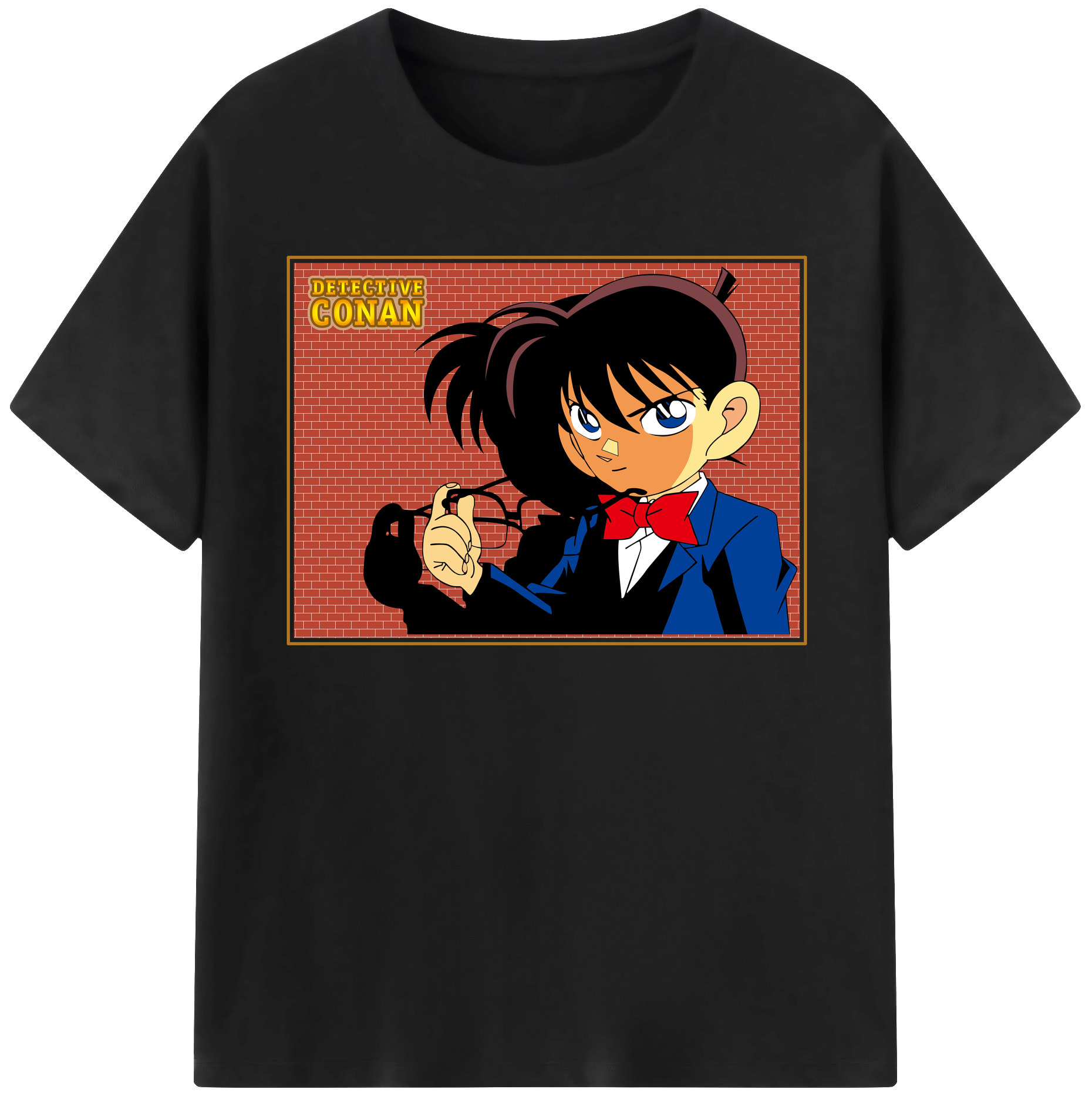 （画像用） 名探偵コナン 江戸川 コナン Detective Conan Conan Edogawa レディースカジュアルプリントTシャツ（綿100％）