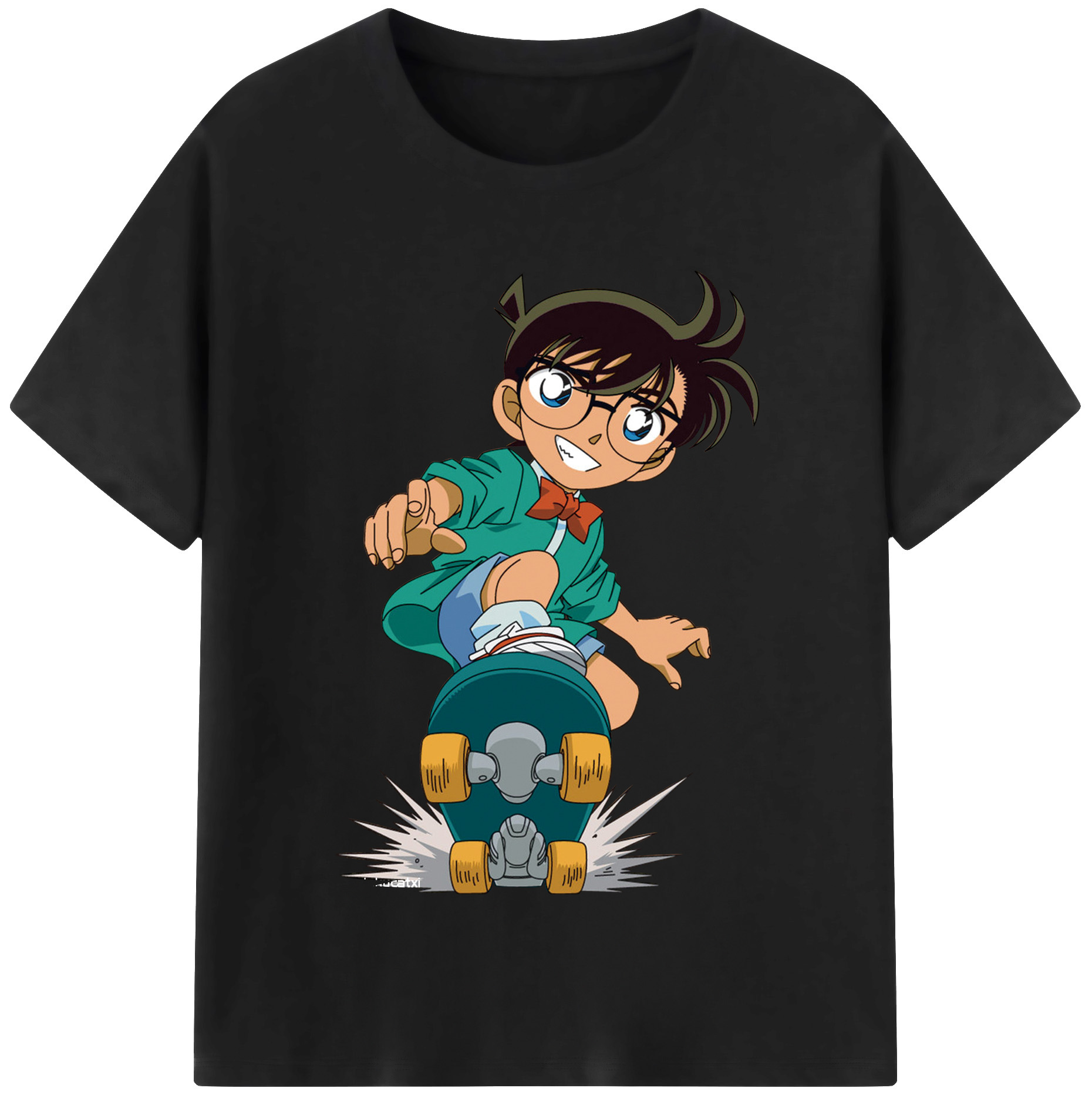 （画像用） 名探偵コナン 江戸川 コナン Detective Conan Conan Edogawa レディースカジュアルプリントTシャツ（綿100％）