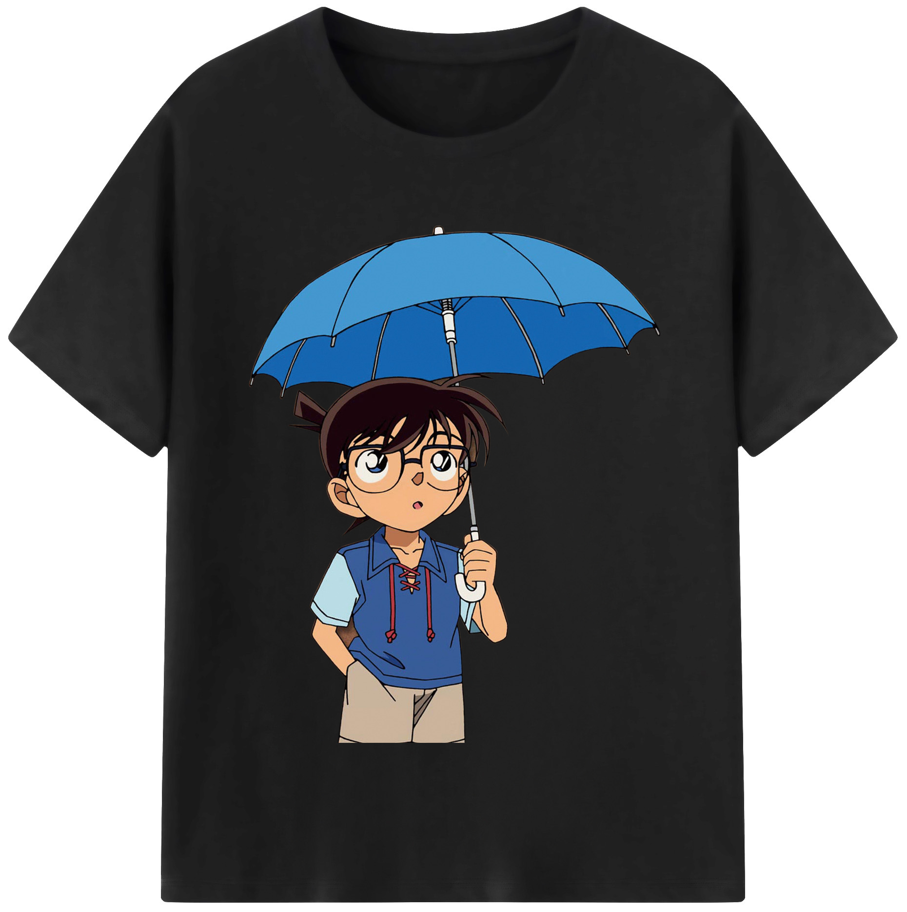 （画像用） 名探偵コナン 江戸川 コナン Detective Conan Conan Edogawa レディースカジュアルプリントTシャツ（綿100％）