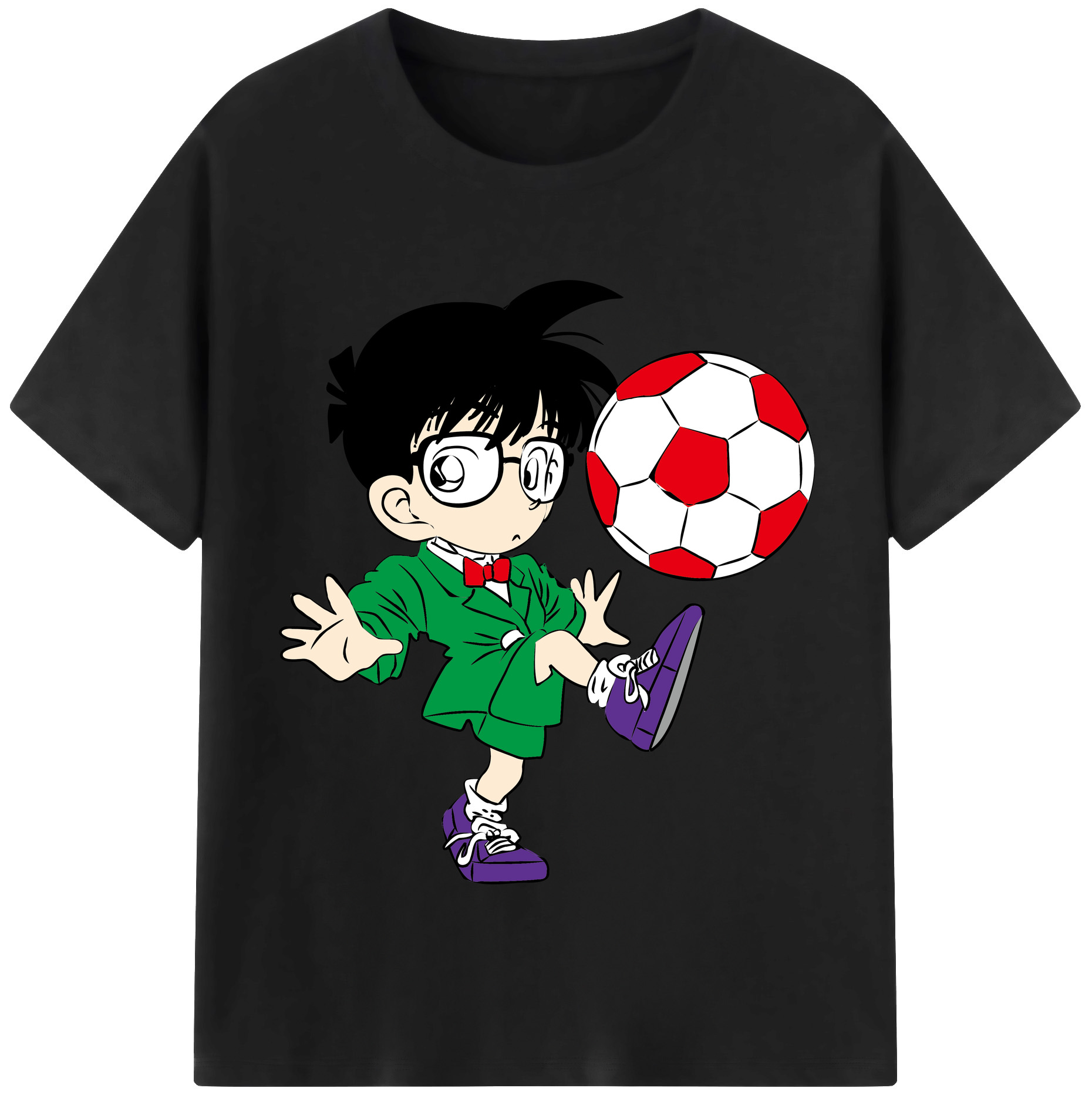 （画像用） 名探偵コナン 江戸川 コナン Detective Conan Conan Edogawa レディースカジュアルプリントTシャツ（綿100％）