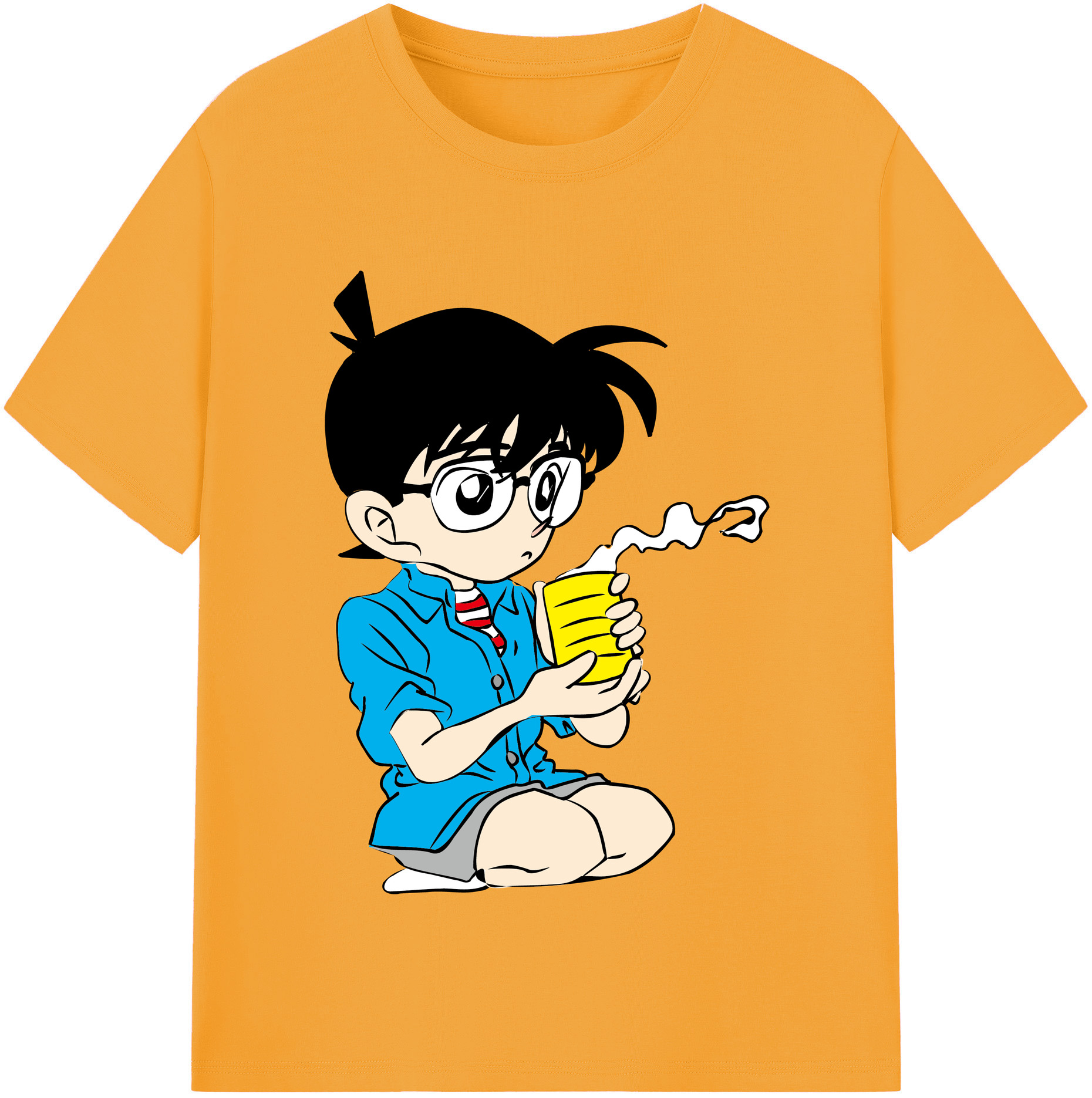 （画像用） 名探偵コナン 江戸川 コナン Detective Conan Conan Edogawa レディースカジュアルプリントTシャツ（綿100％）