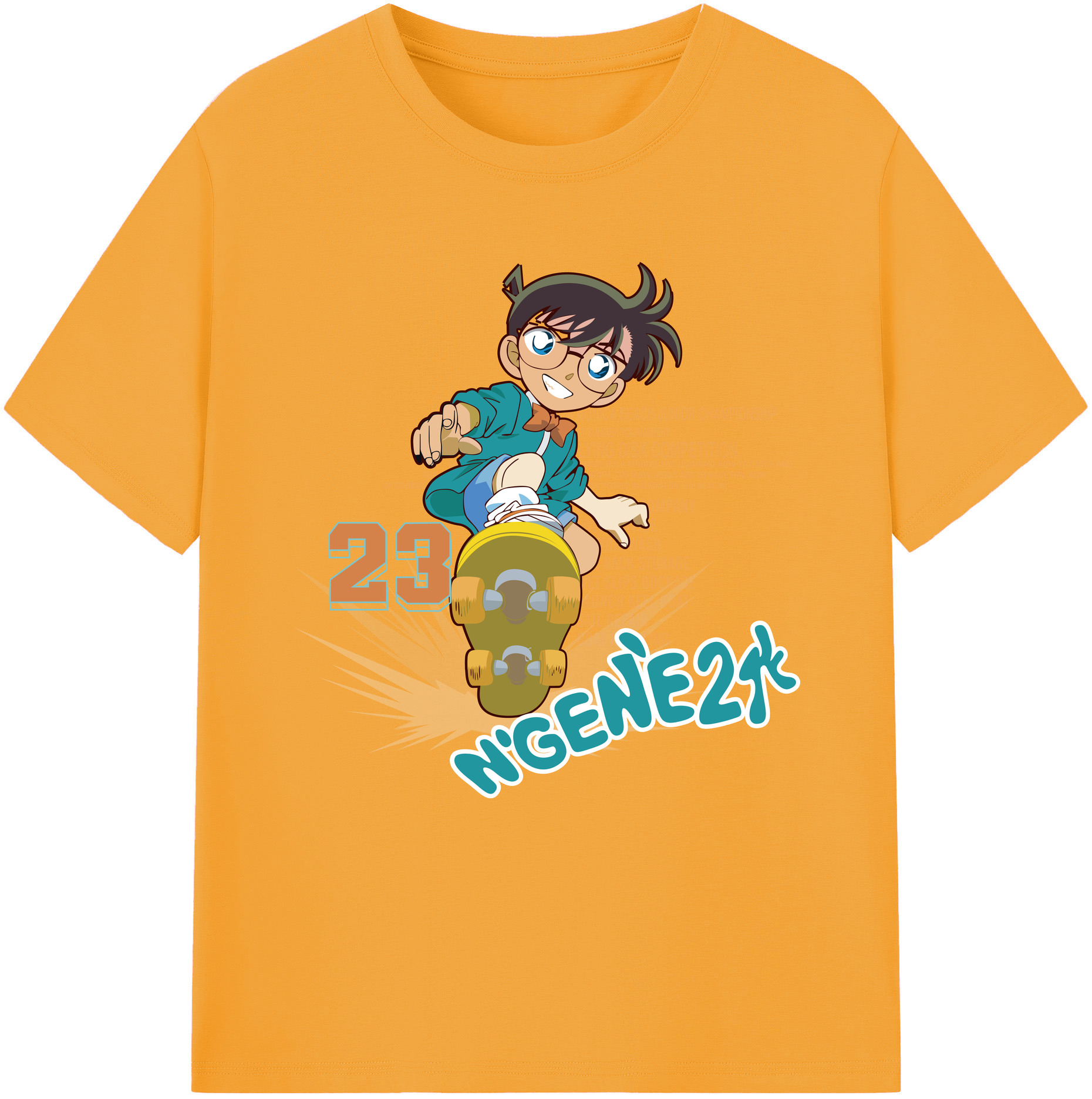 （画像用） 名探偵コナン 江戸川 コナン Detective Conan Conan Edogawa レディースカジュアルプリントTシャツ（綿100％）