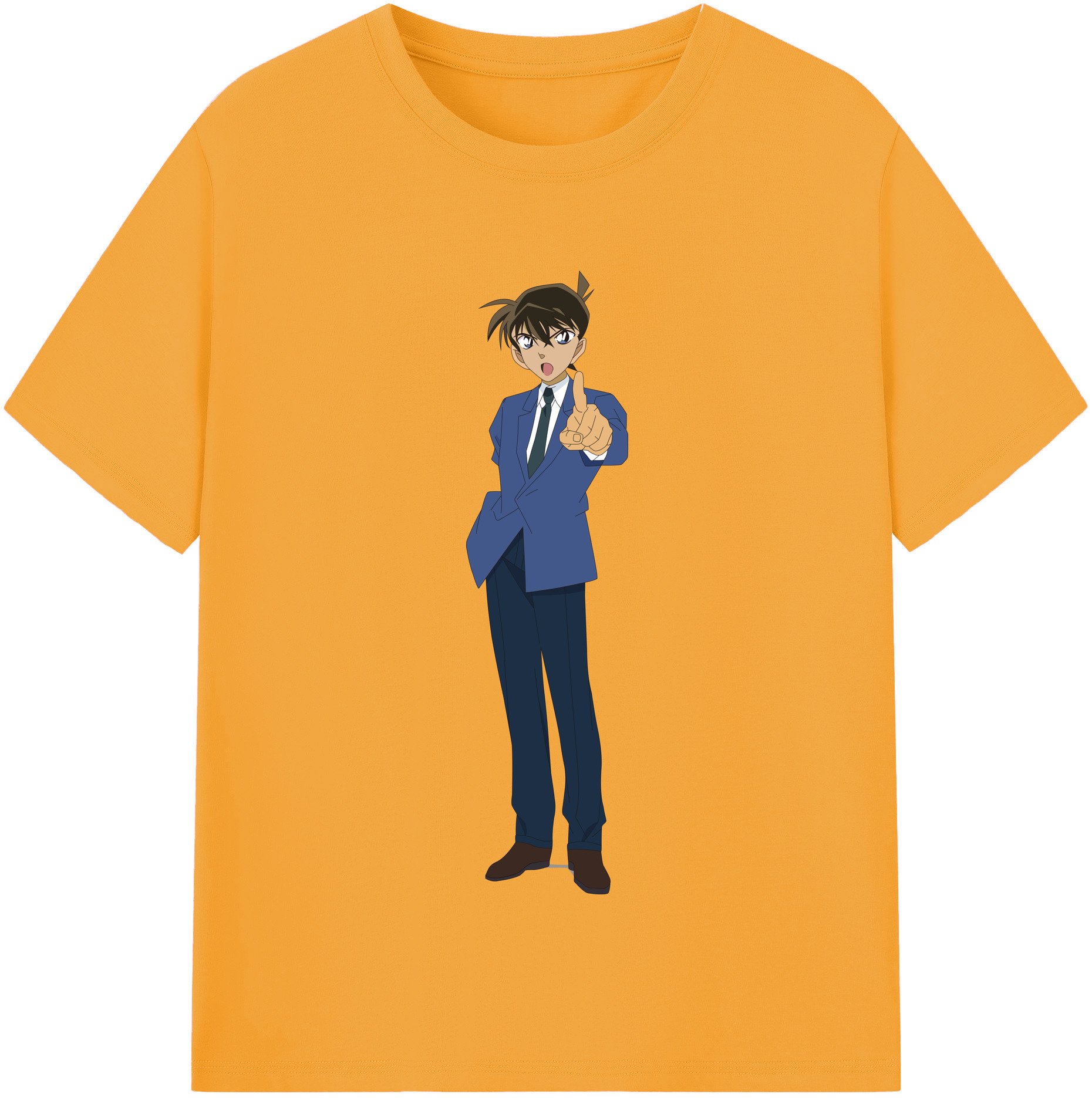 （画像用） 名探偵コナン 江戸川 コナン Detective Conan Conan Edogawa レディースカジュアルプリントTシャツ（綿100％）