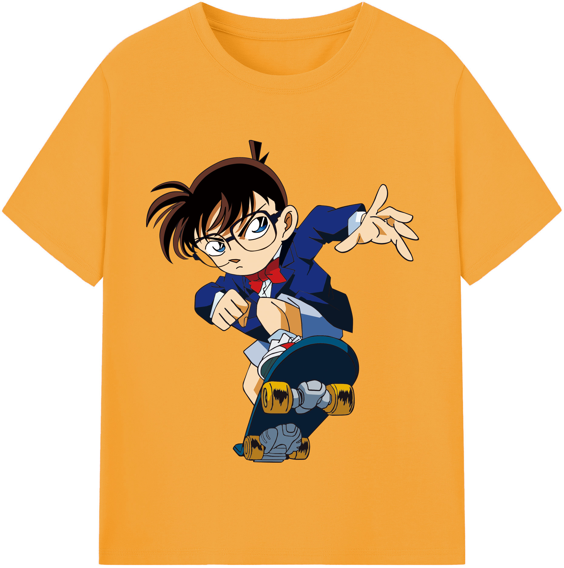 （画像用） 名探偵コナン 江戸川 コナン Detective Conan Conan Edogawa レディースカジュアルプリントTシャツ（綿100％）
