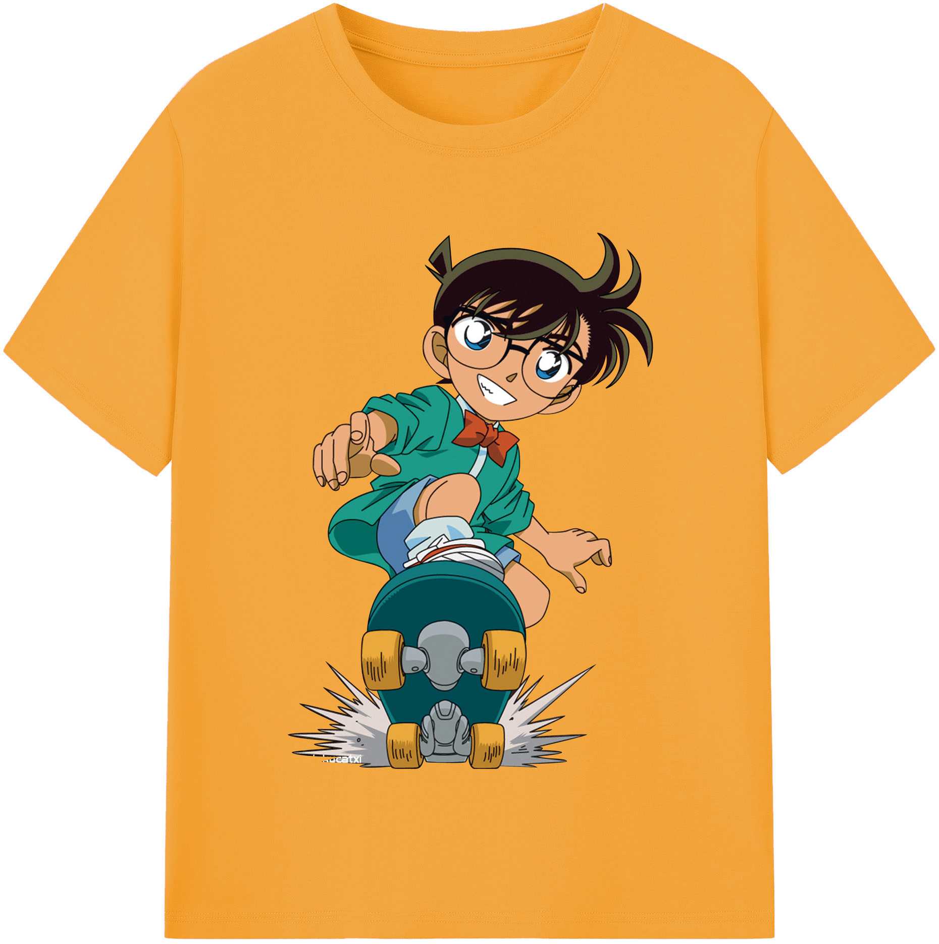 （画像用） 名探偵コナン 江戸川 コナン Detective Conan Conan Edogawa レディースカジュアルプリントTシャツ（綿100％）